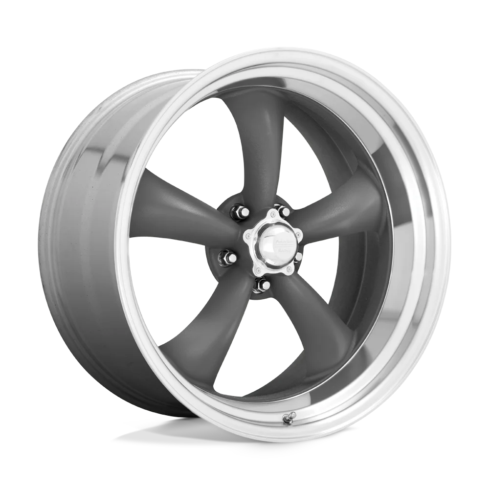 American Racing Vintage Aluminum Rim VN215 CLASSIC TORQ THRUST II 1 PC 15X6in Mag Gray Machined Lip Finish, VN2155661