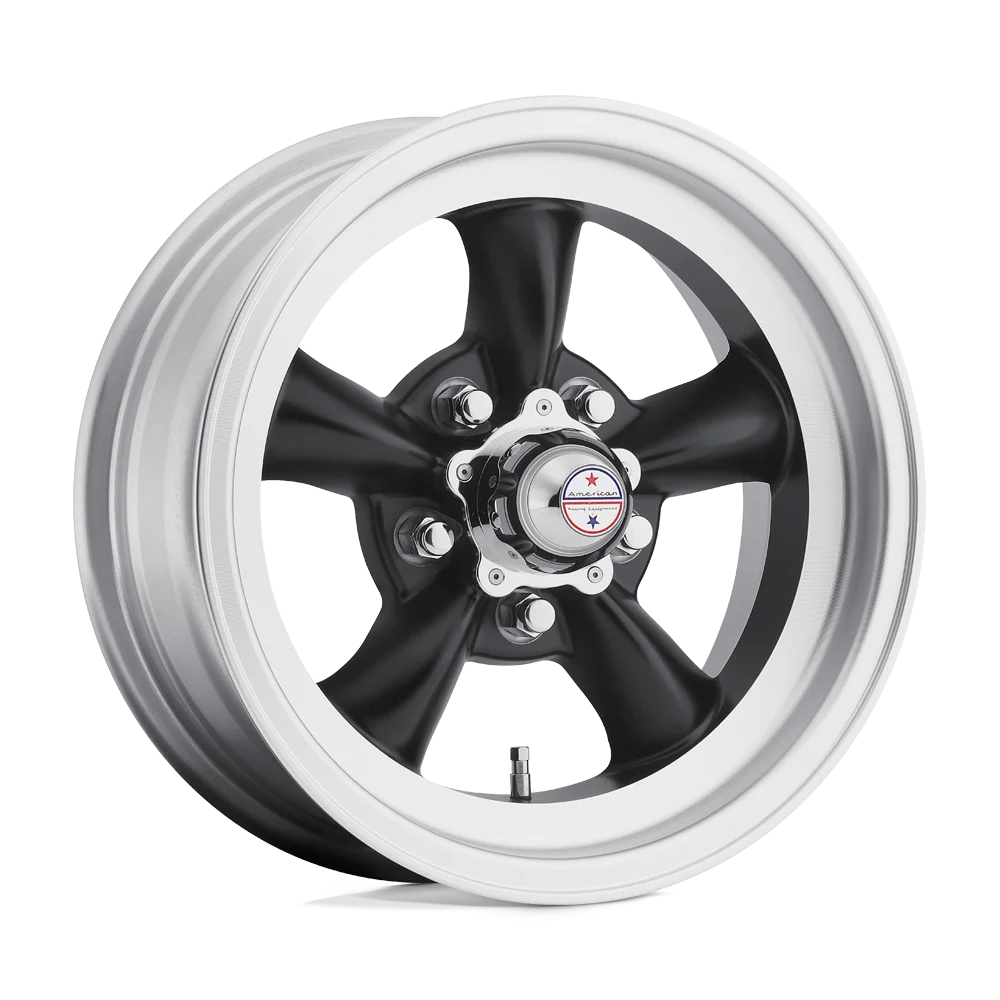 American Racing Vintage Vn105 Torq Thrust D 15X7 5X114.3 -6Et 83.06Cb Satin Black Machined Lip Wheel