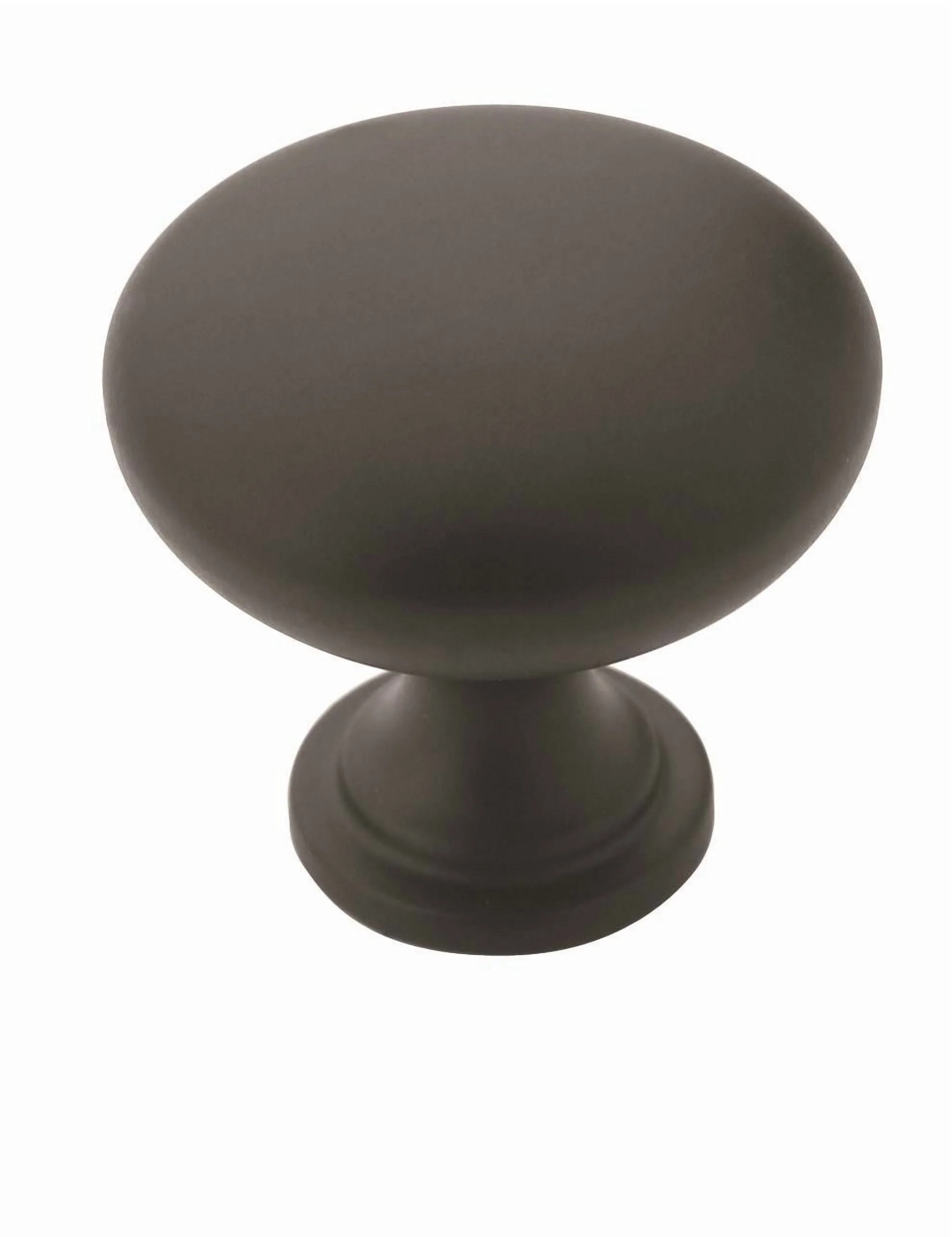 Amerock Edona 1-1/4 inch (32mm) Diameter Matte Black Cabinet Knob - 25 Pack