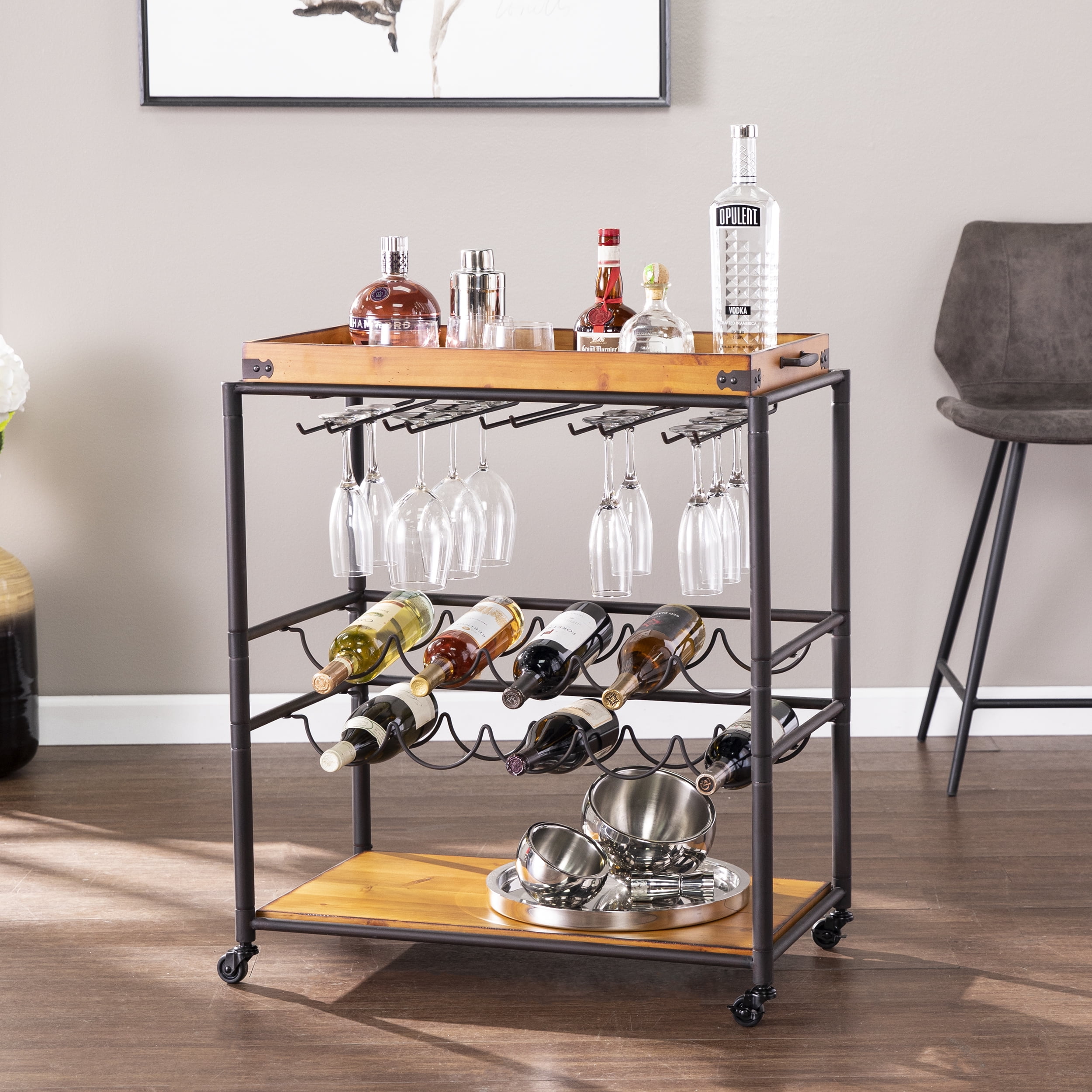 Anders Rustic Bar Cart