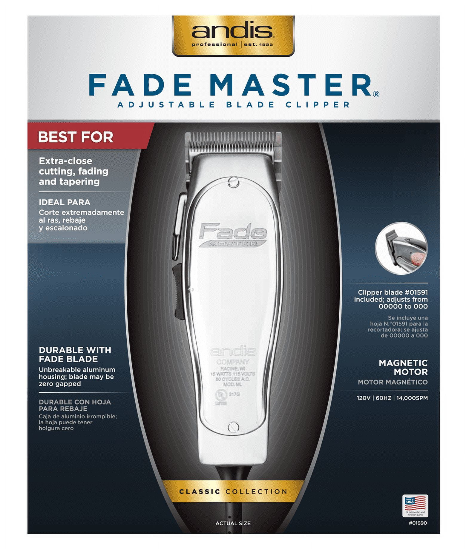 Andis Company 01690 Fade Master Clipper/w Fade Blade