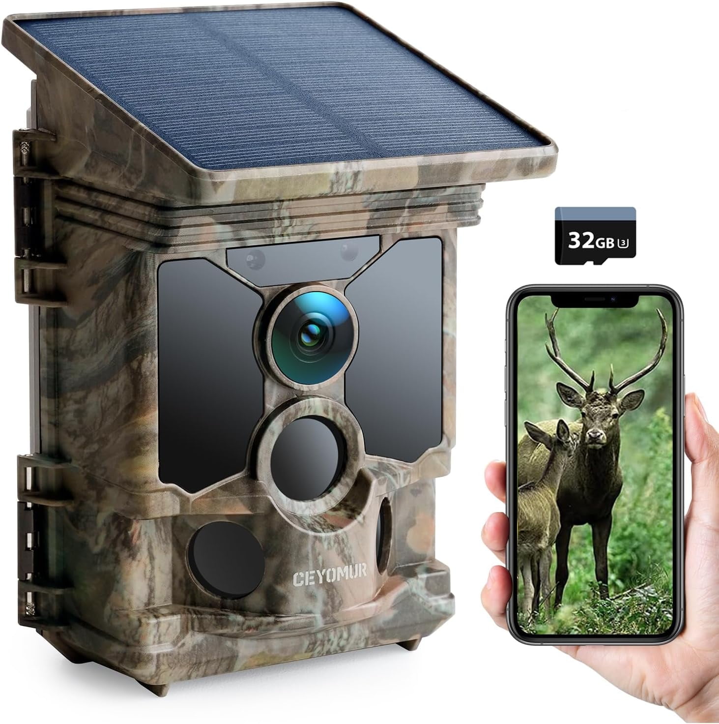 Apeman H45 16MP, 1080P Infrared Garden Monitoring Hunting Trail Camera, HD Wildlife Scouting Hunting Camera with IR Night Vision Waterproof, No-Glow