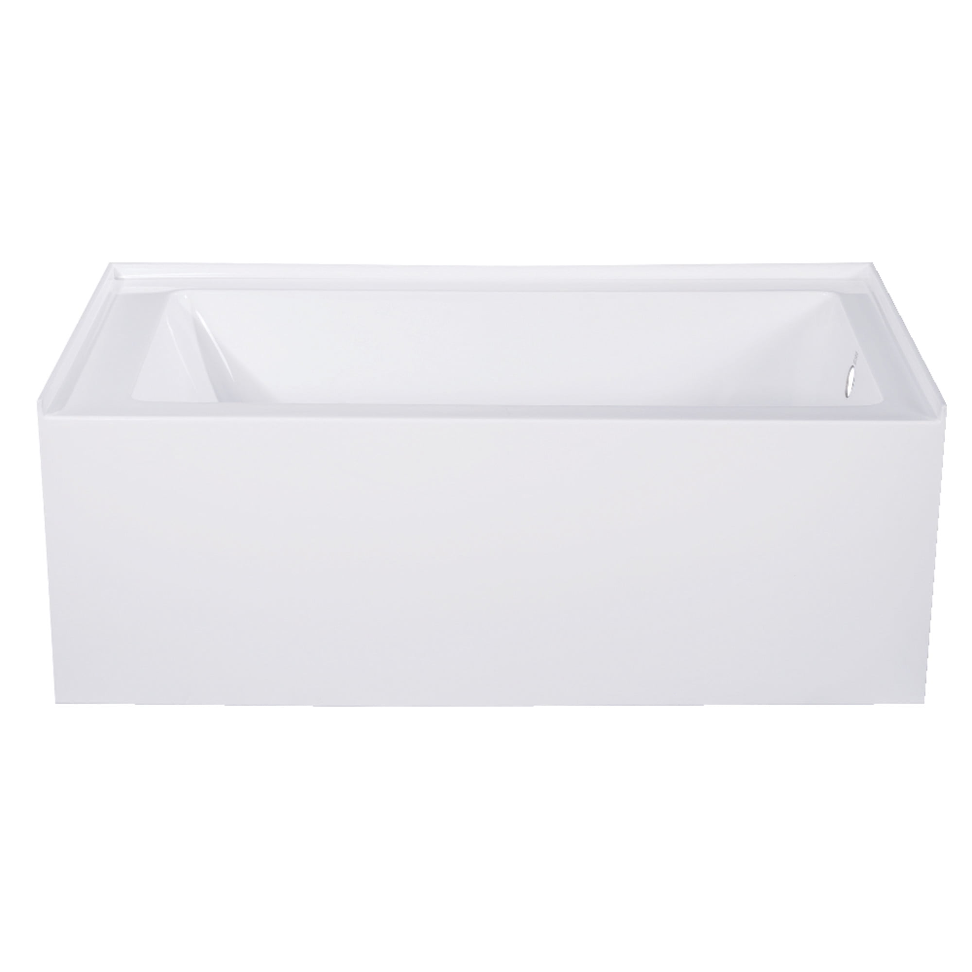 Aqua Eden VTAP543022R 54-Inch Acrylic Rectangular 3-Wall Alcove Tub, Right Hand Drain in Glossy White