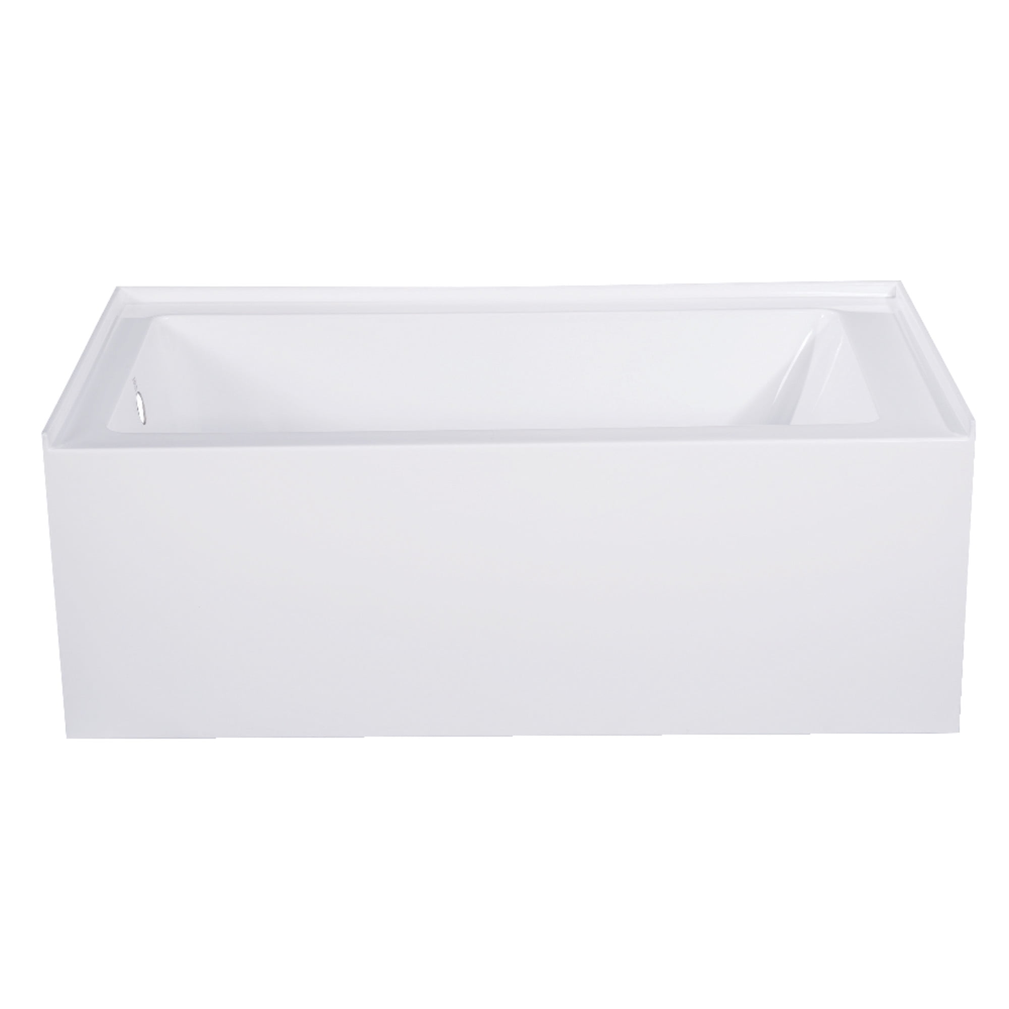 Aqua Eden VTAP543022L 54-Inch Acrylic Rectangular 3-Wall Alcove Tub, Left Hand Drain in Glossy White
