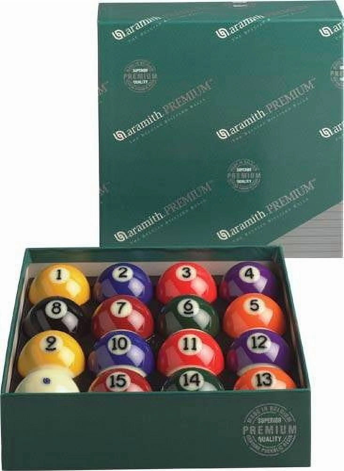 Aramith Pure Phenolic Premium Regulation Size Billiard Balls Set (16 Count)