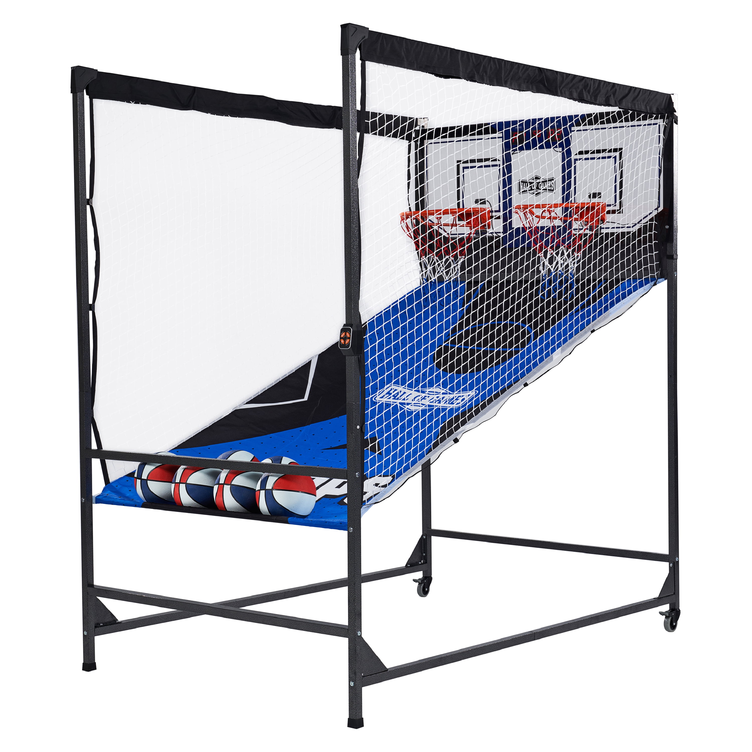Arcade Basketball Game, 88 inch Indoor, Steel Frame with LED Scorer, Blue by Hall of Games