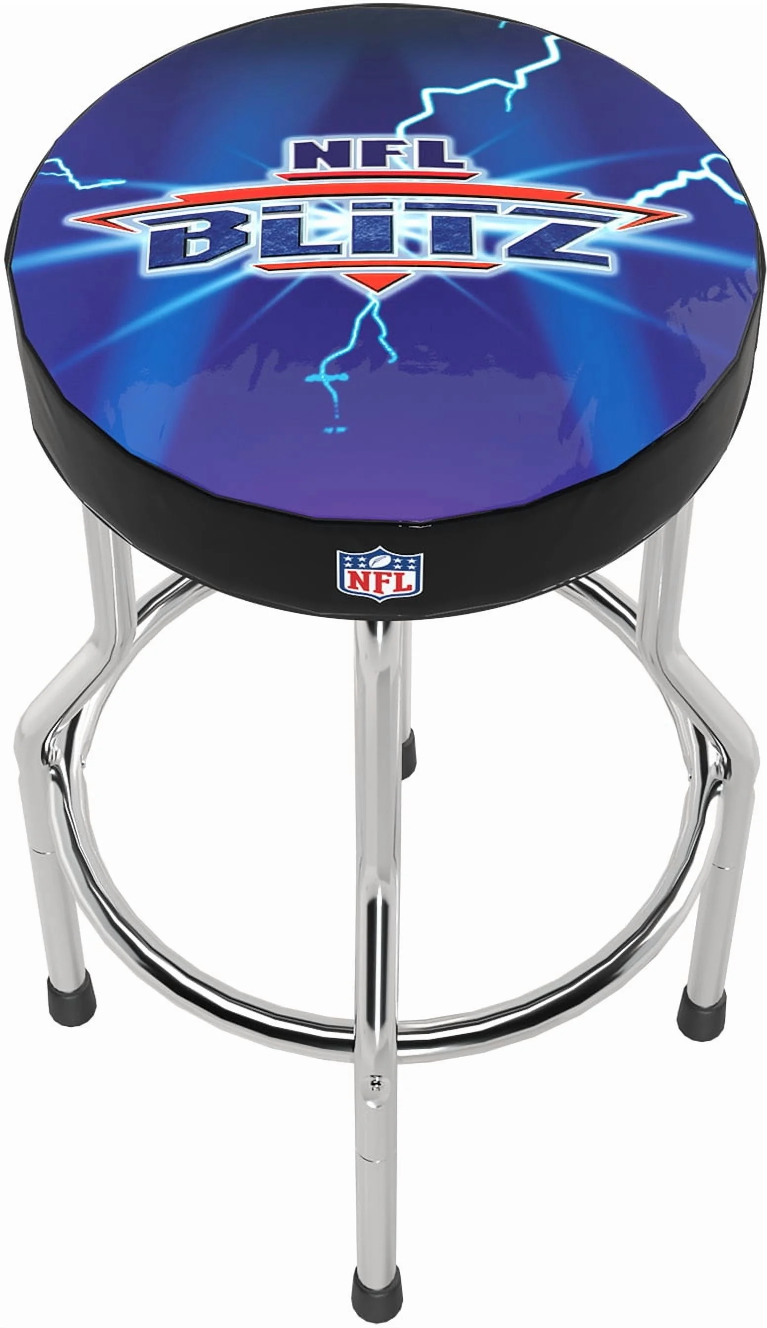 Arcade1UP NFL Blitz Logo Pub Video Game Adjustable Height Stool with Foam Padding