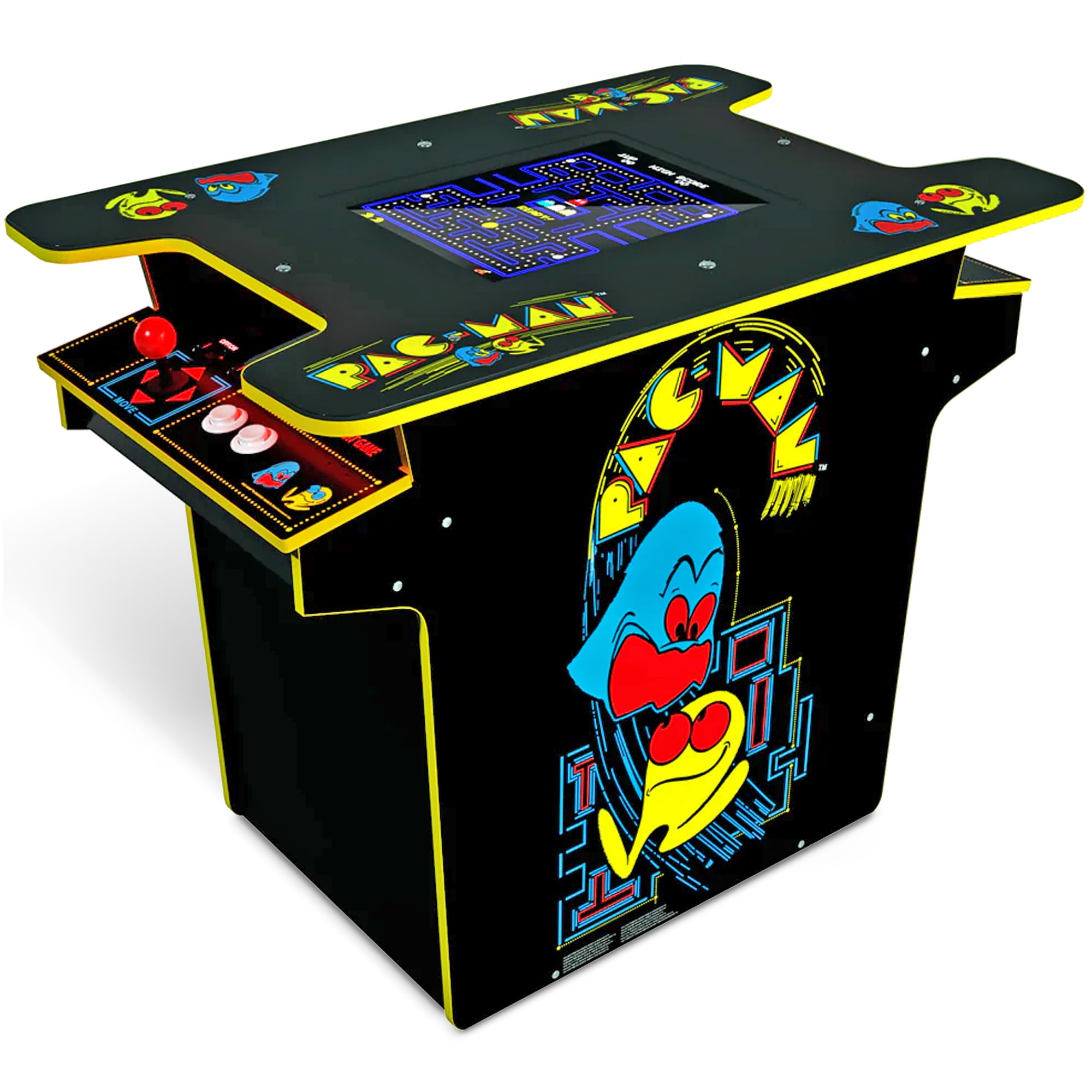 Arcade1UP - Pac-Man Head-to-head (H2H), 12 Games in 1, Gaming Table w-Lit Deck