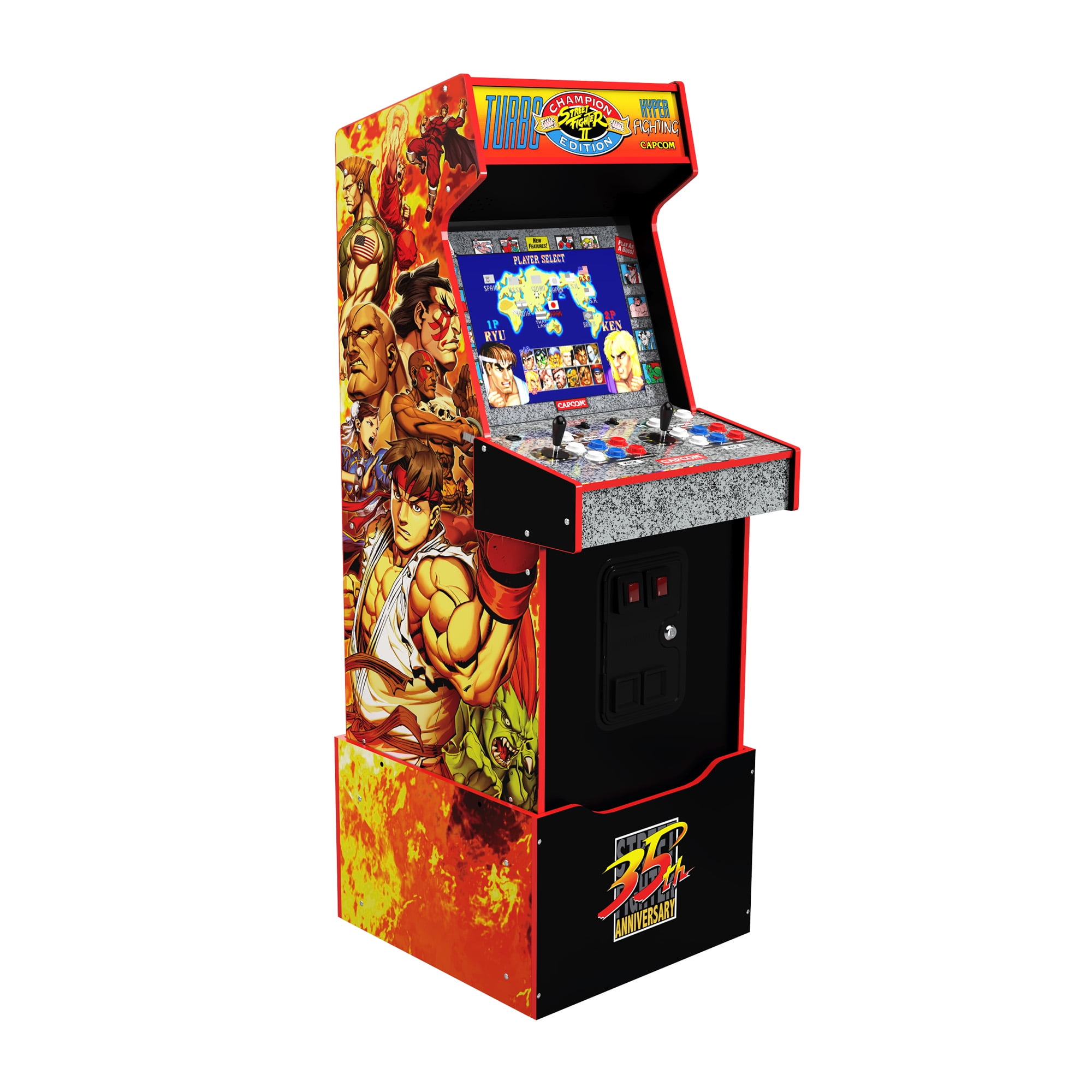 Arcade1Up ARMORED WARRIORS Edition - 14 Games in 1, Street Fighter II Turbo, Legacy Video Game Arcade with Wi-Fi