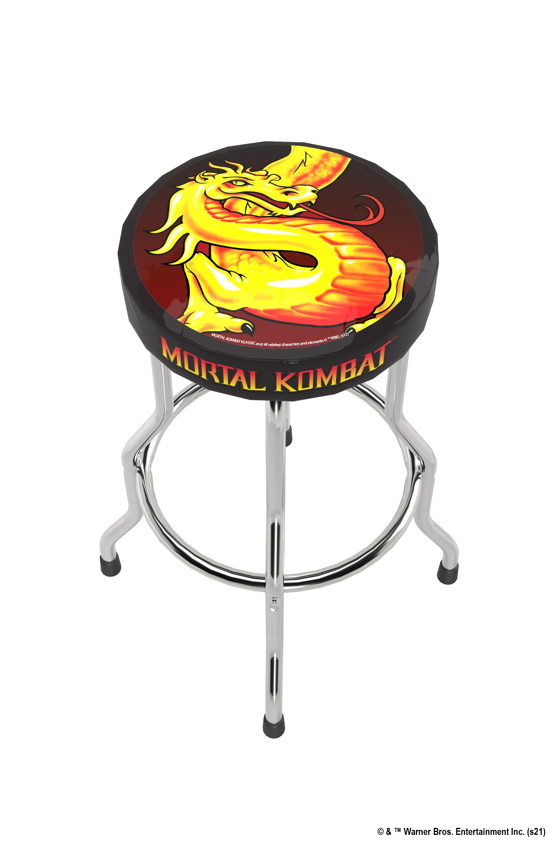 Arcade1Up Adjustable Bar Stool with Adjustable Seat Height, Silver Orin Edition