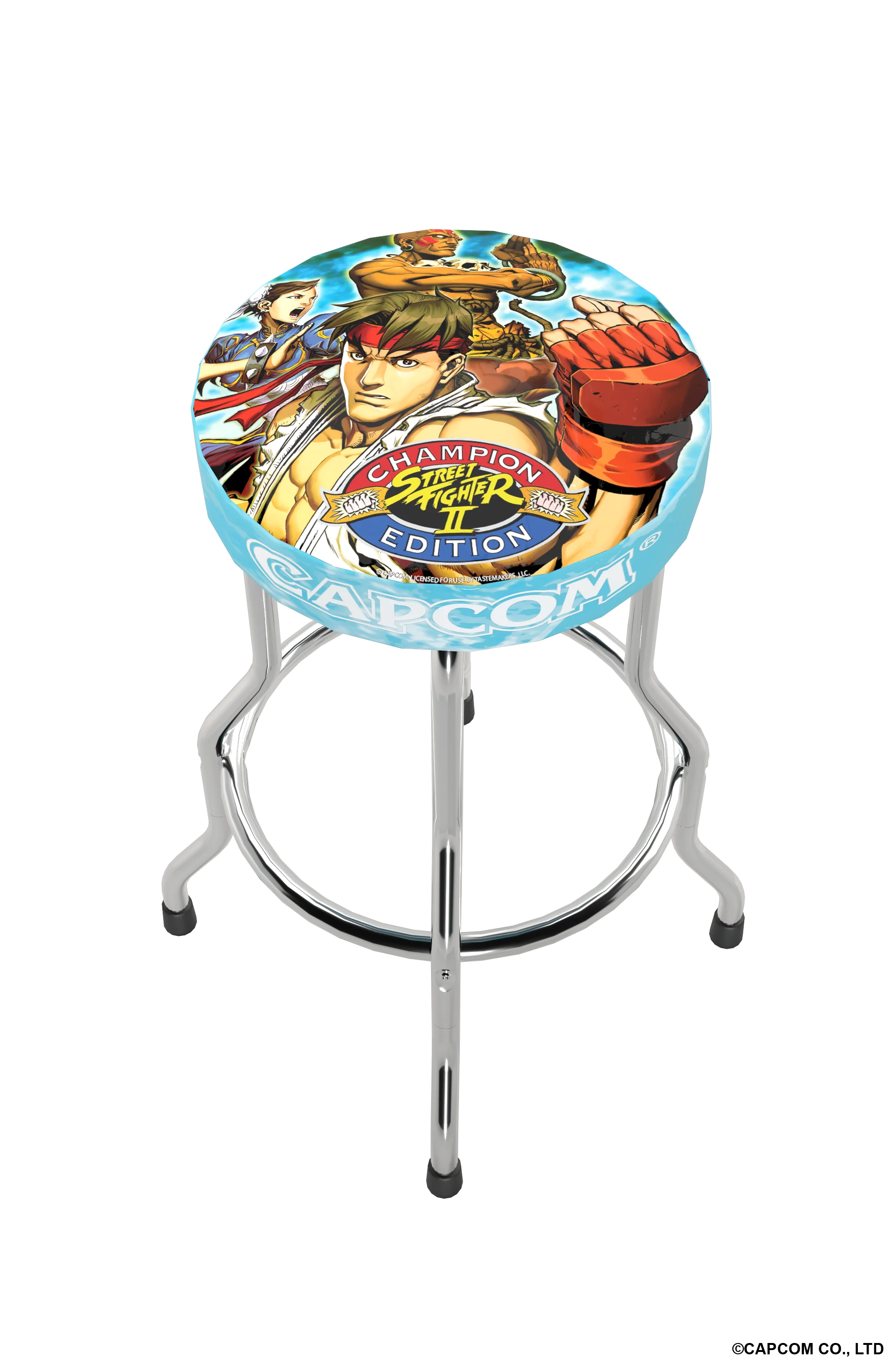Arcade1Up CAPCOM Legacy Adjustable Stool Shinku Hadoken Edition