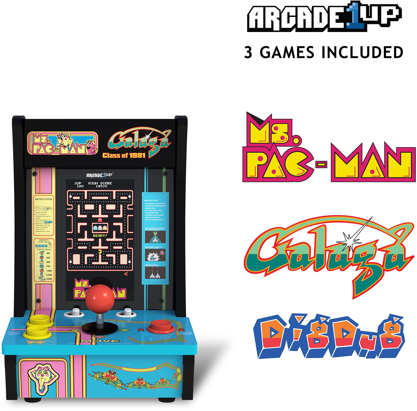 Arcade1Up Class of ‘81 Ms. PAC-MAN / GALAGA Countercade