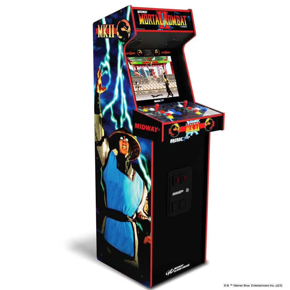 Arcade1Up Mortal Kombat II Deluxe Arcade Game with 5-foot-tall full-size stand-up cabinet, Black