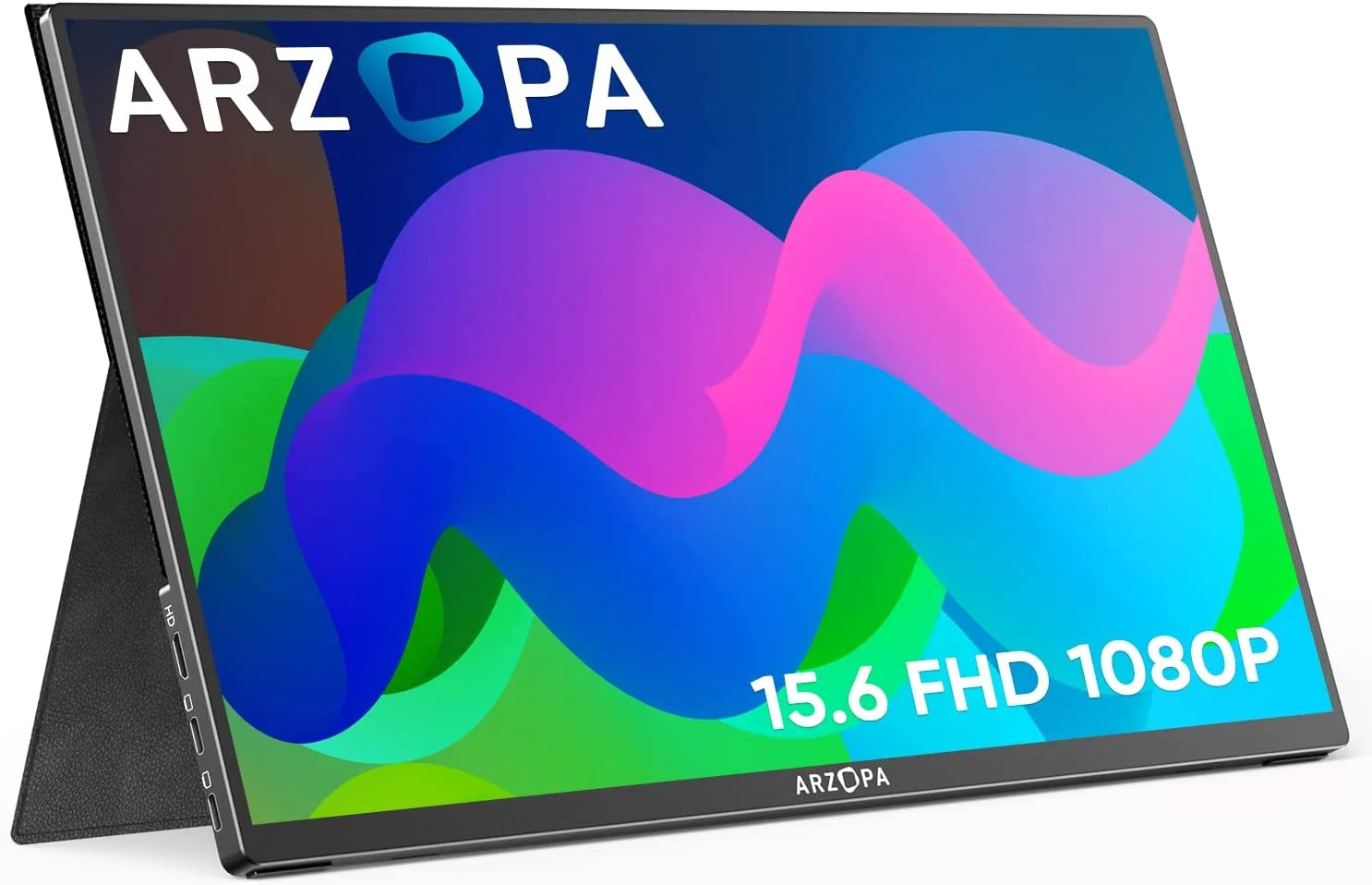 Arzopa Portable Monitor 15.6'' FHD 1080P Portable Laptop Monitor IPS Computer External Screen USB C HDMI Display - A1 GAMUT