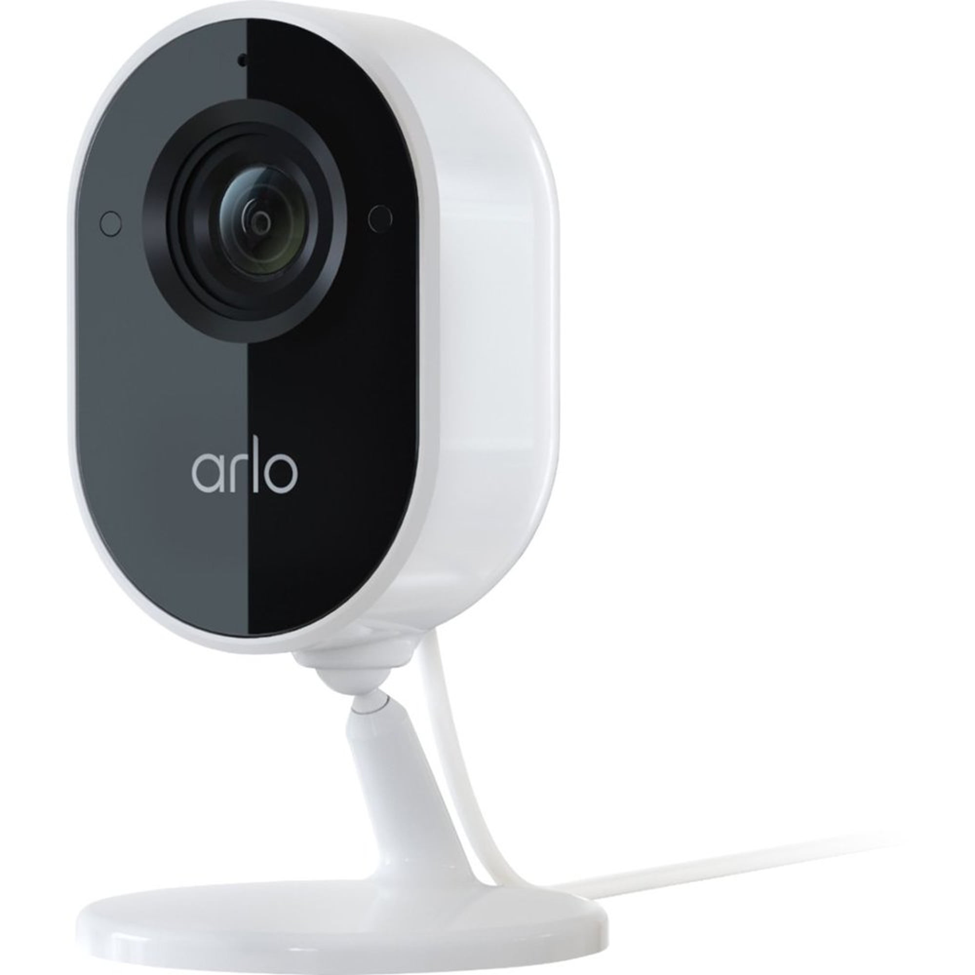 Arlo Essential Indoor Camera - 1080p Video with Privacy Shield, Plug-in, Night Vision, 2-Way Audio, Siren, Direct to WiFi No Hub Needed, Wireless Security, White - VMC2040