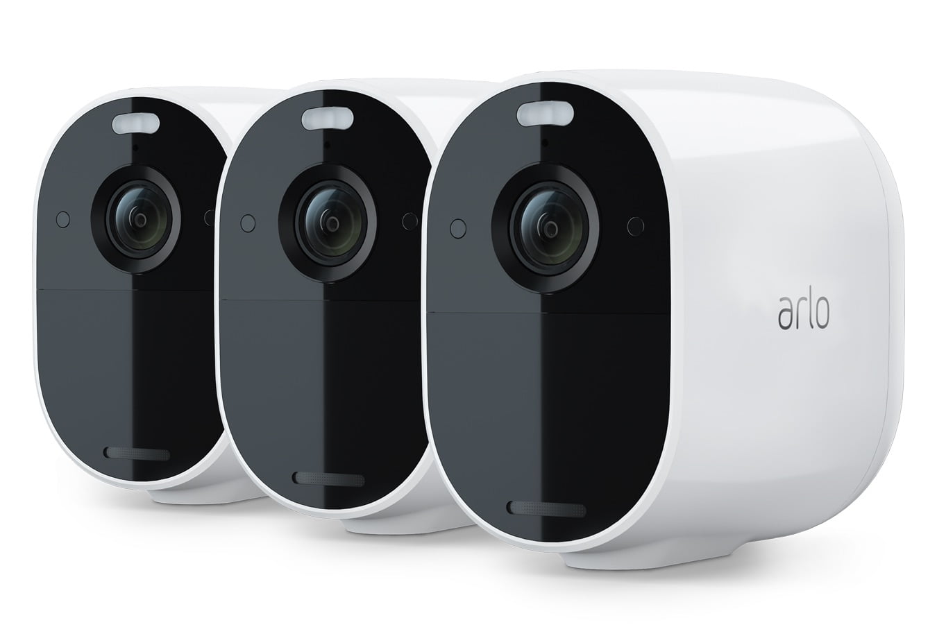 Arlo Essential Spotlight Wireless Security Camera - 3 Pack - 1080p Video Color Night Vision, White VMC2330W