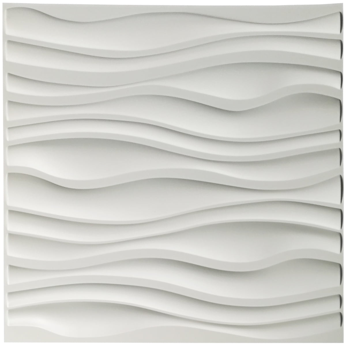 Art3d Wave Design IV 19.7 in. x 19.7 in. PVC 3D Wall Panel (12-Pack)