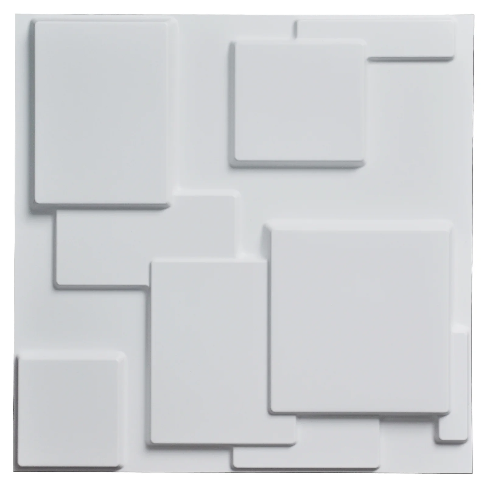 Art3d Squares Design 19.7 in. x 19.7 in. PVC 3D Wall Panel (12-Pack)