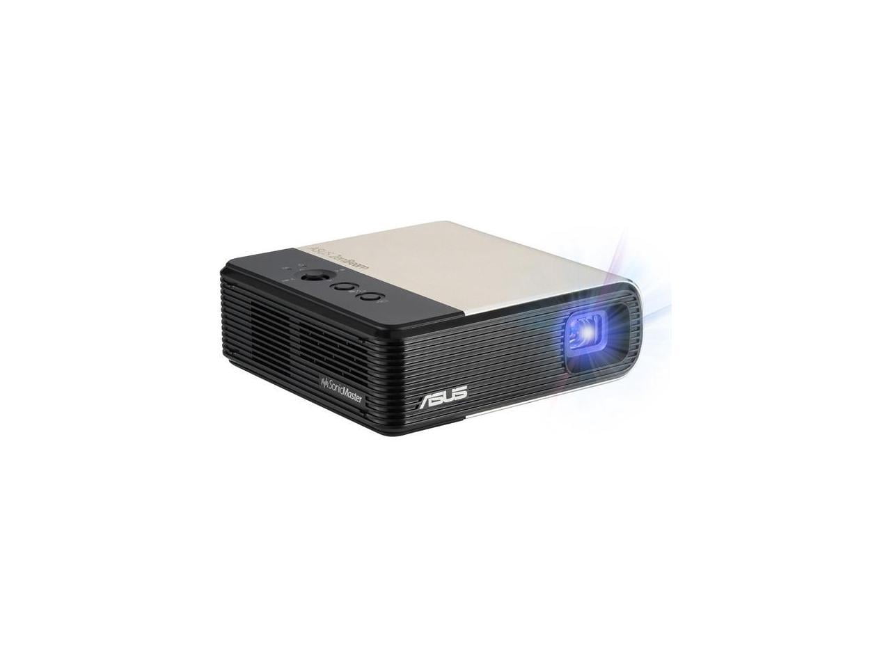 Asus ZenBeam E2 DLP Projector - 16:9 - Ceiling Mountable - Black, Gold - 854 x 480 - Front, Ceiling, Rear - 480p - 30000 Hour Normal Mode - WVGA - 400:1 - 300 lm - HDMI - USB - Wireless LAN - Enter...