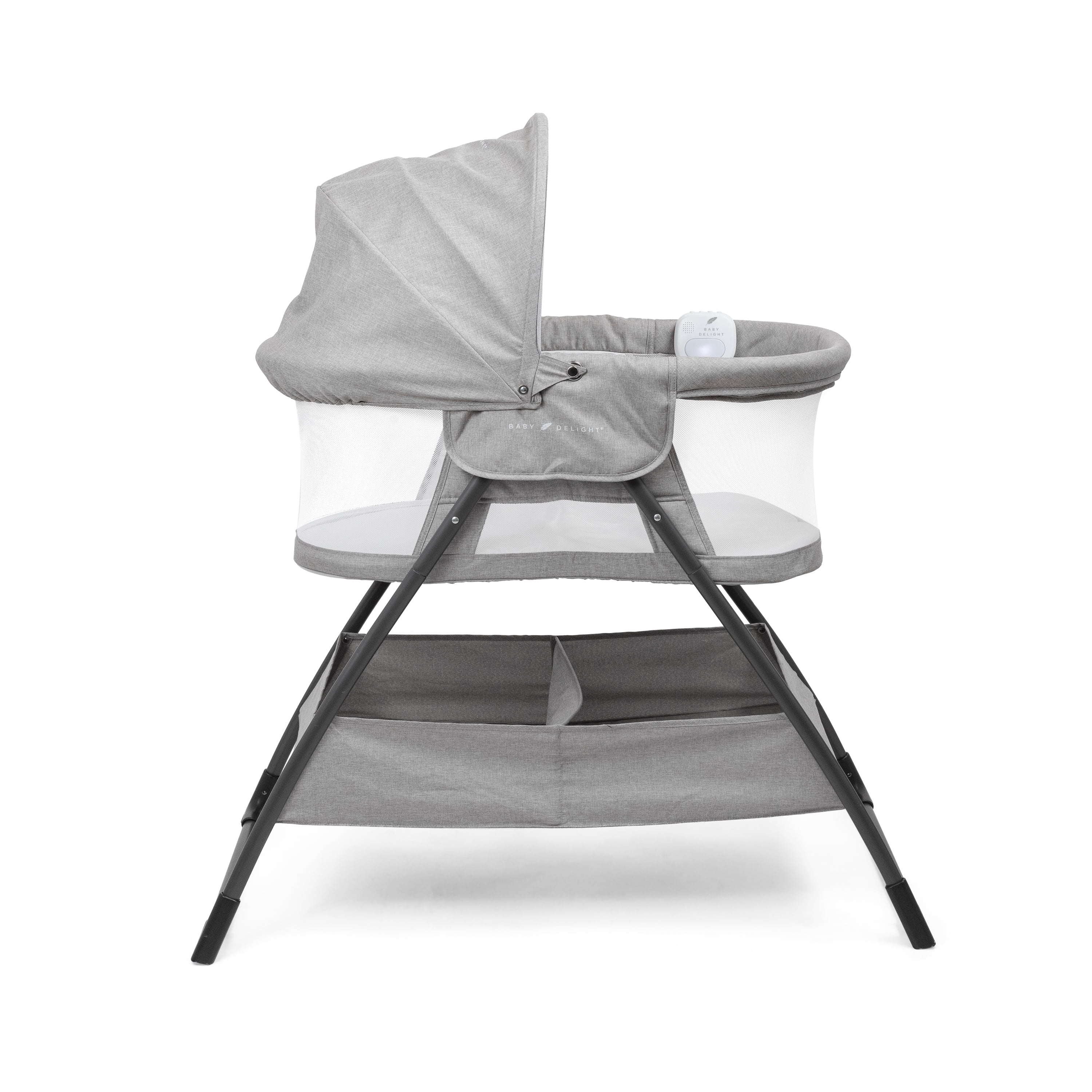 Baby Delight Beside Me Deluxe Bedside Infant Bassinet, Gray, 0-5 Months, JPMA Certified
