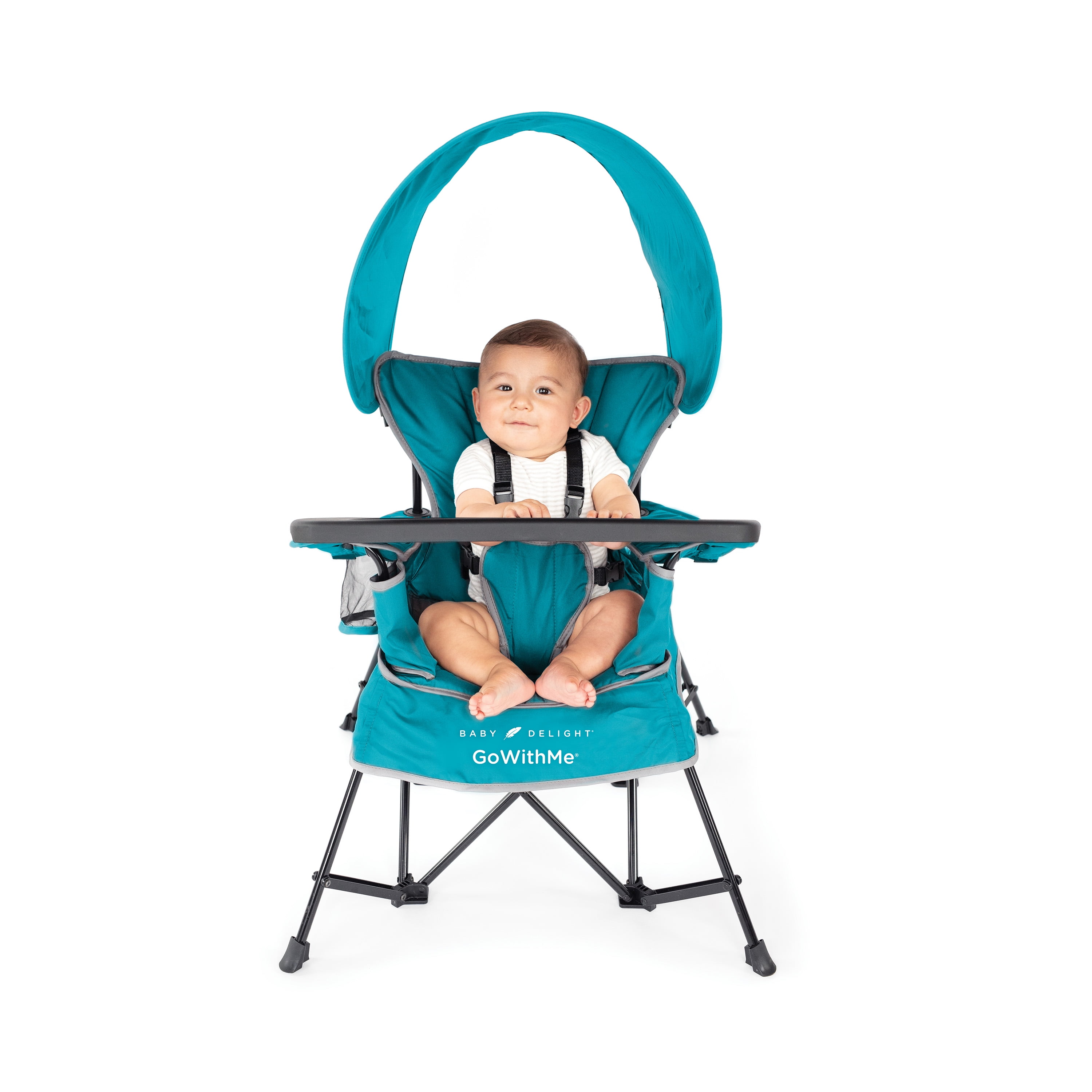 Baby Delight Go with Me Jubilee Deluxe Portable Infant Chair, Removable Canopy, Teal