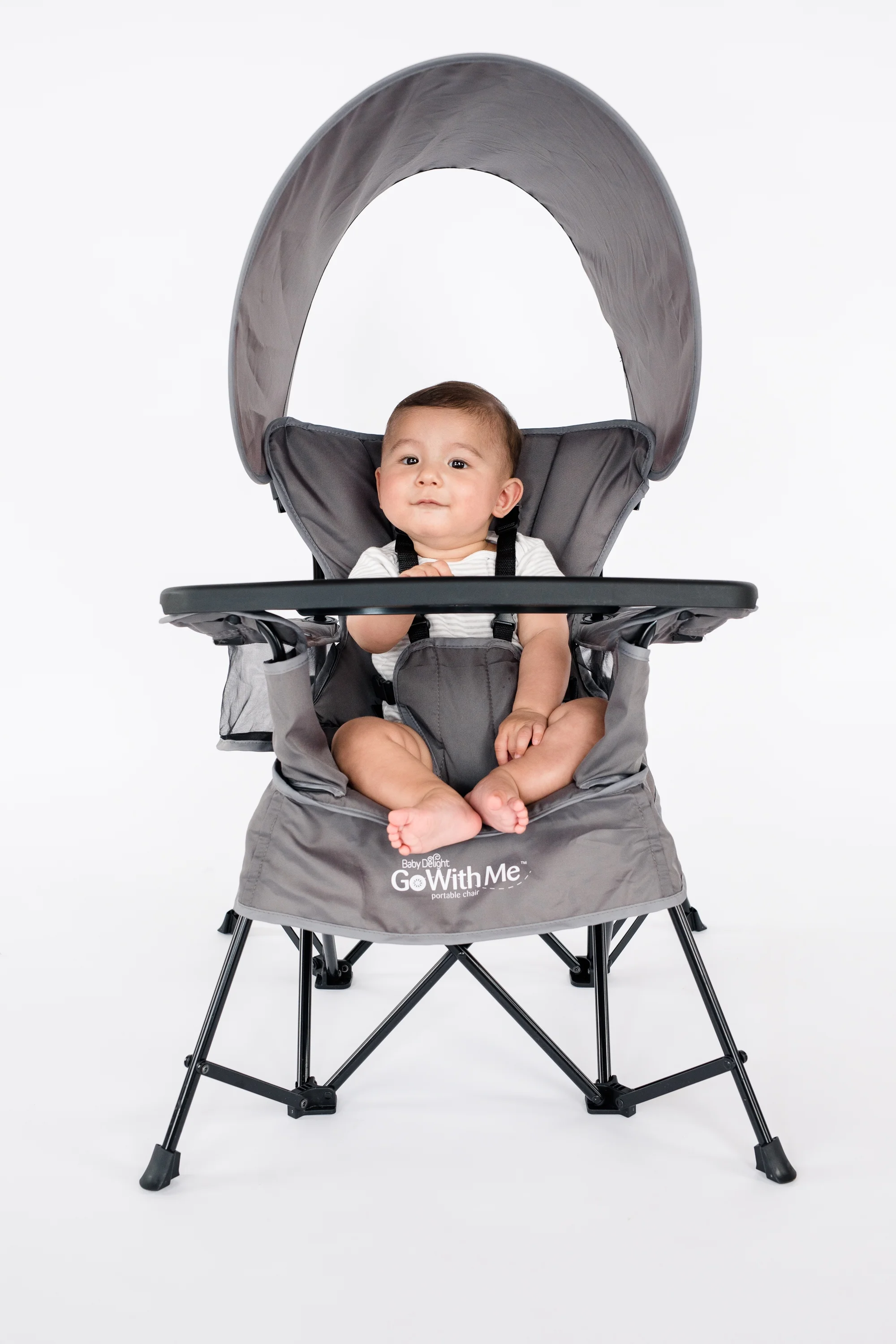 Baby Delight Go with Me Venture - Deluxe Portable Chair - Gray