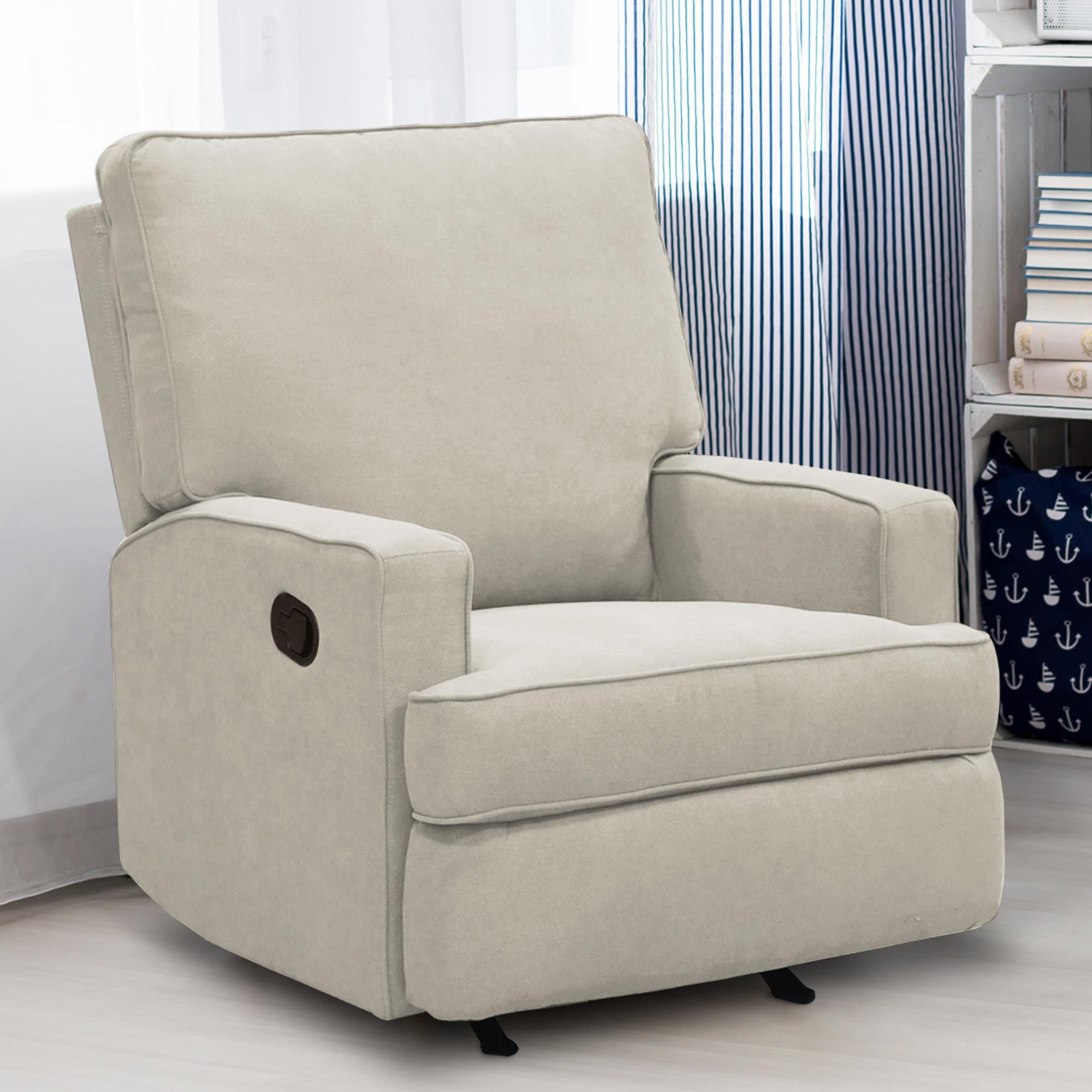 Baby Relax Salma 2-in-1 Rocker Recliner Chair, Beige Velvet