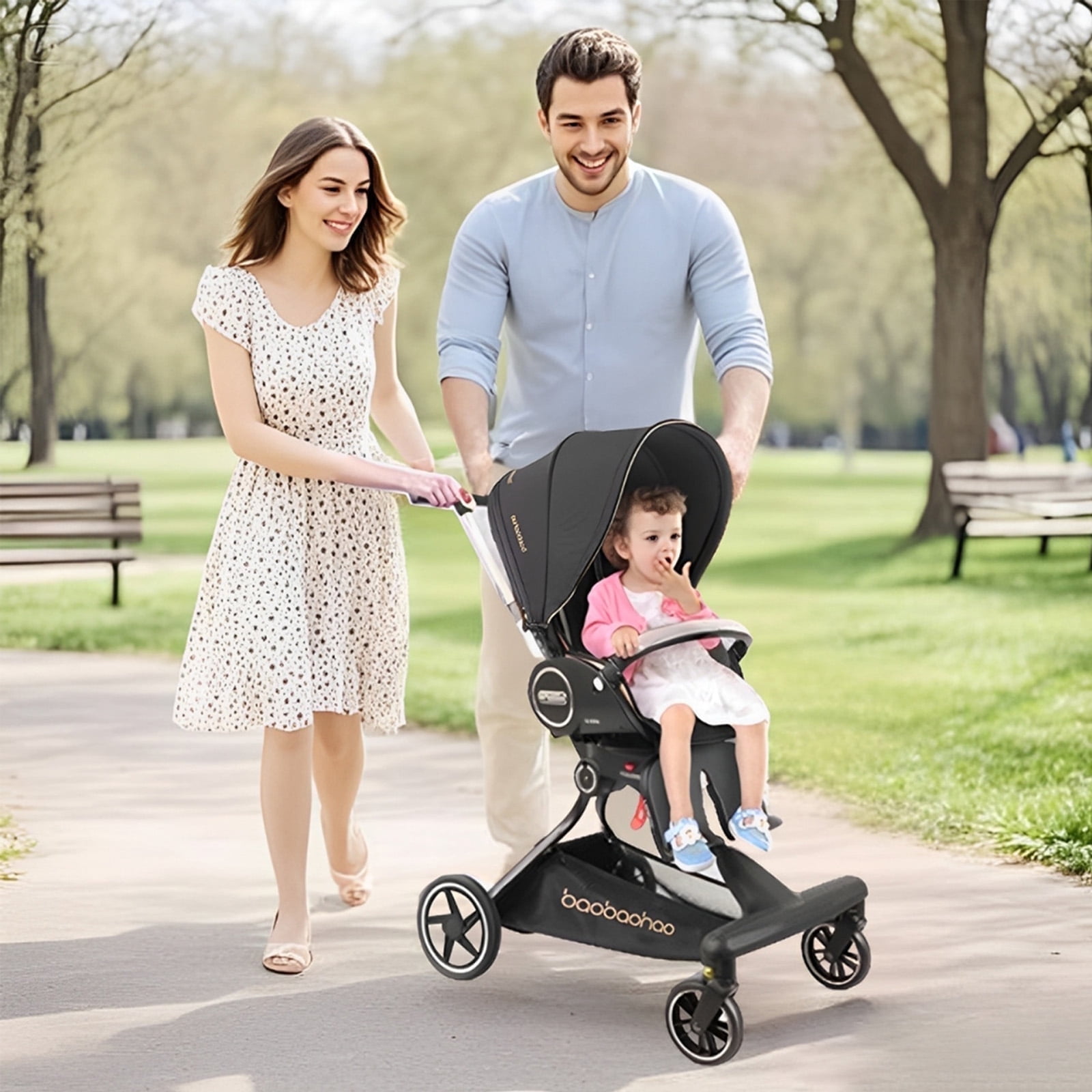 Baby Stroller Lightweight 360°Reverse,One Click Fold,Stroller Wagon for Infant Newborn Toddler,Unisex