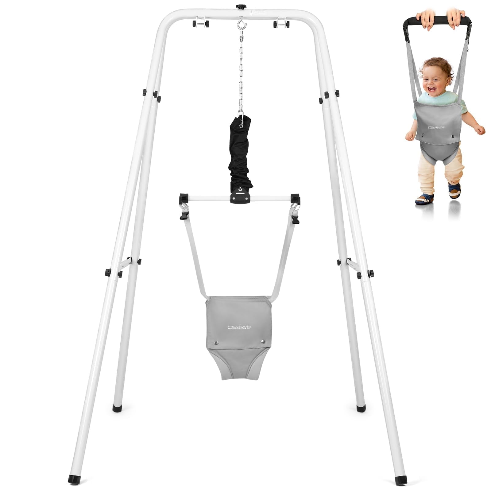 Baby 2in1 Exerciser Jumper Bouncer for Active Centers, for 6-24 Months Infant with Super Stand