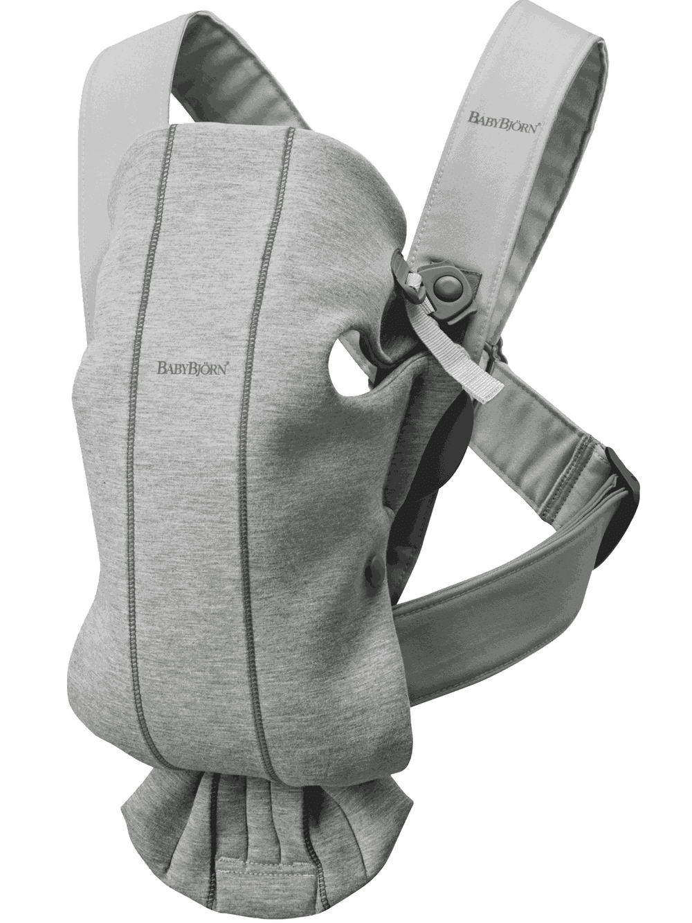 BabyBjorn Baby Carrier Mini, 3D Jersey, for Infant, 2-Position, Gray