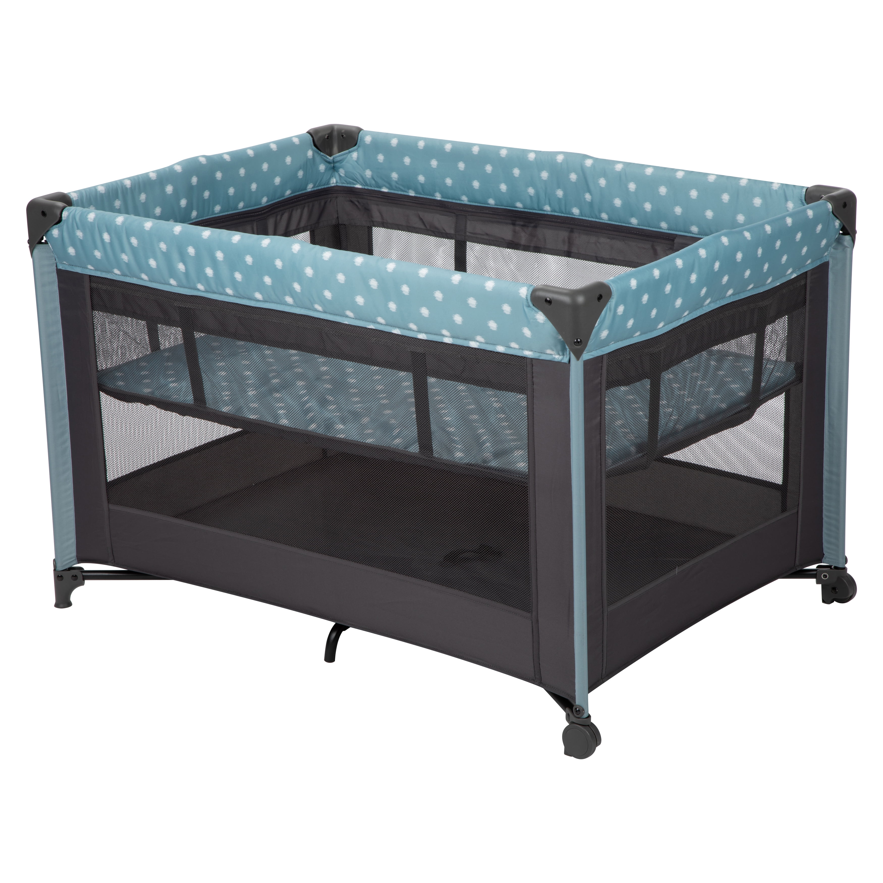 Babideal Dottie Baby Play Yard with Bassinet, Blue Dot