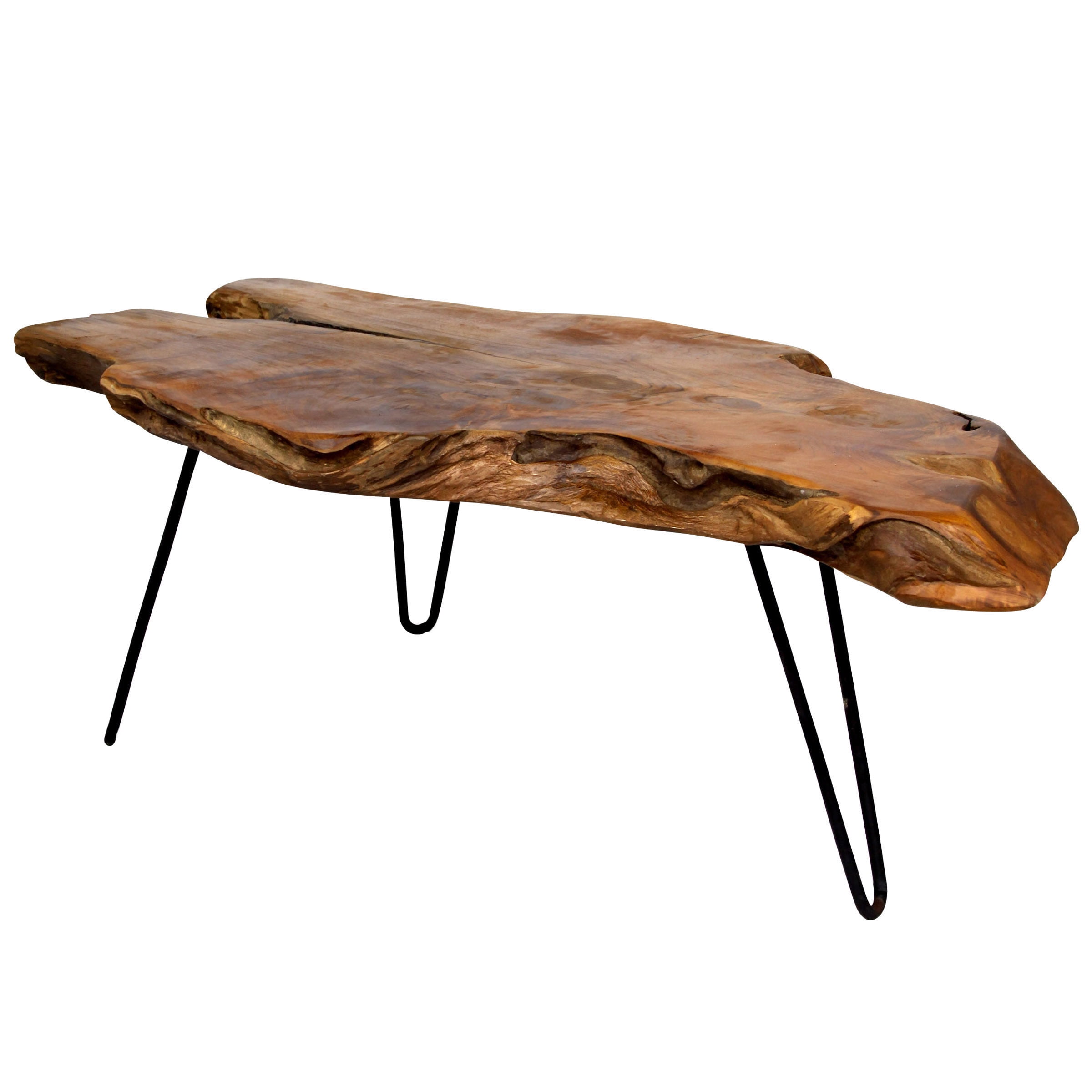 Badang Carving Coffee Table - Natural Lacquer Finish
