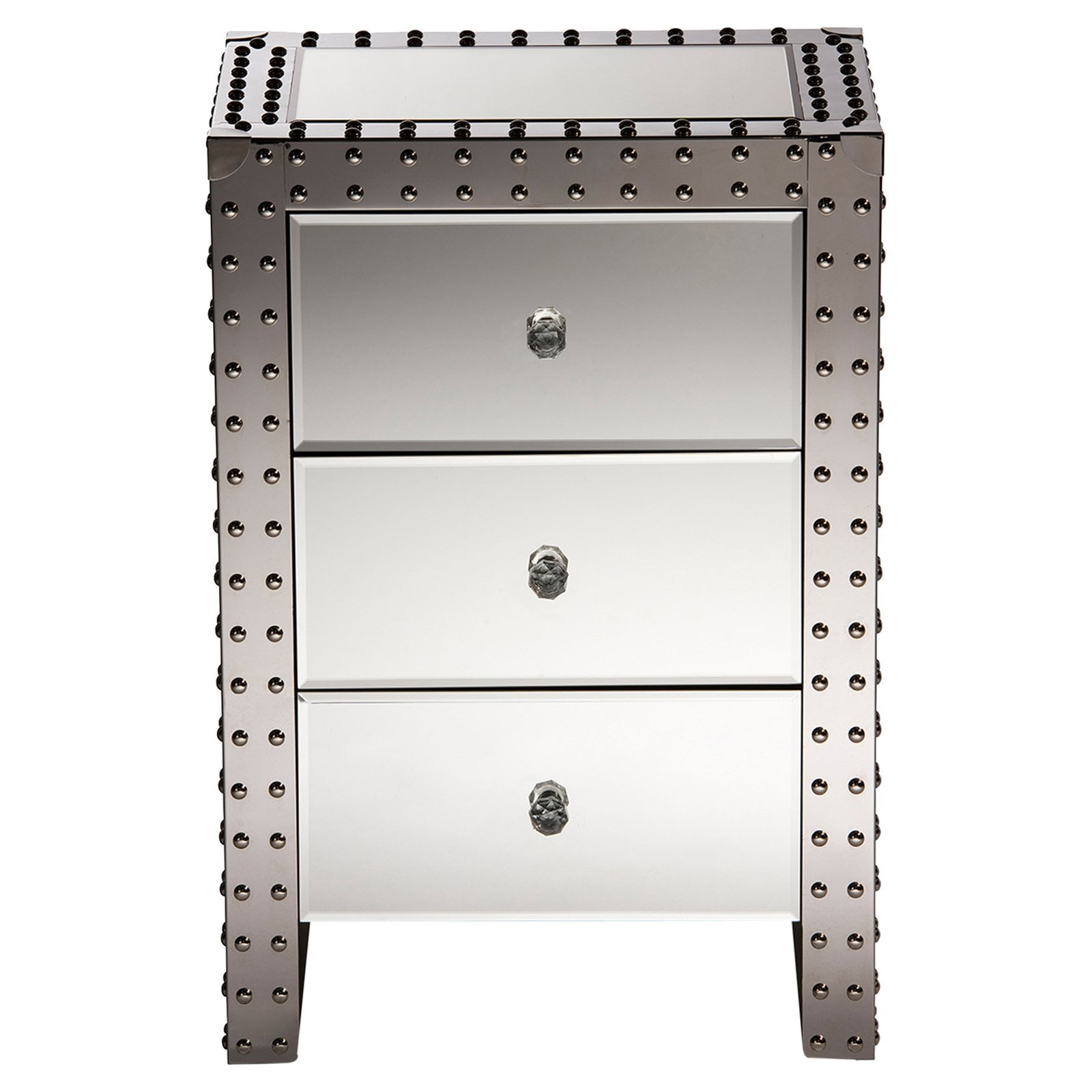 Baxton Studio Azura Modern and Contemporary Hollywood Regency Glamour Style End Table End Table