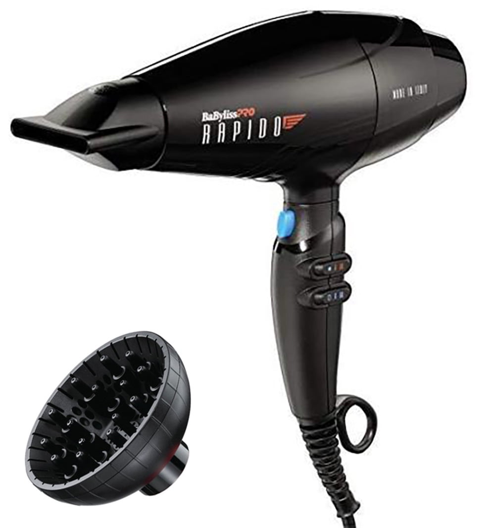 BaBylissPRO Ferrari Rapido Hair Dryer (BF700) with a Bonus Snap-On Diffuser (BABDF2)