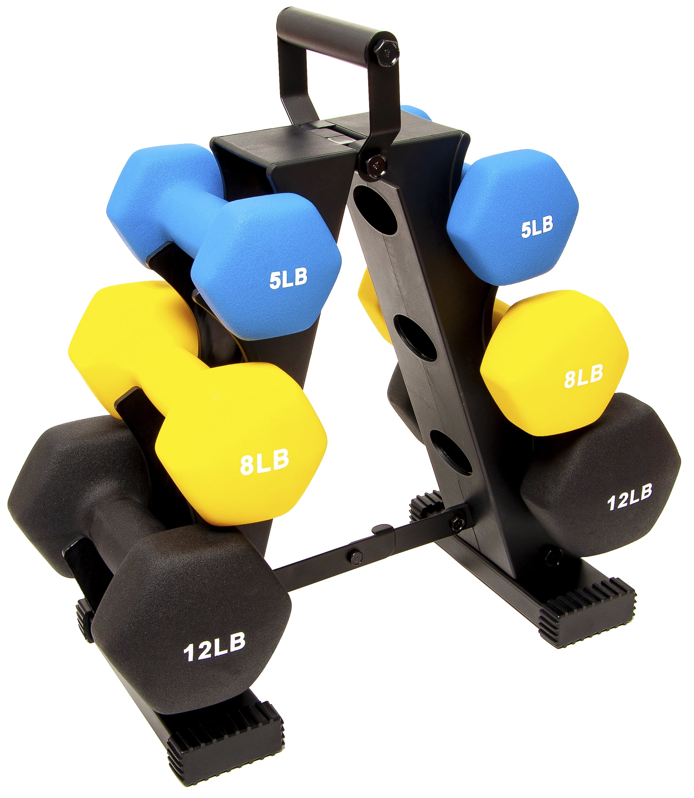 BalanceFrom Dumbbell Set with Stand (5lbs, 8lbs, 12lbs set)