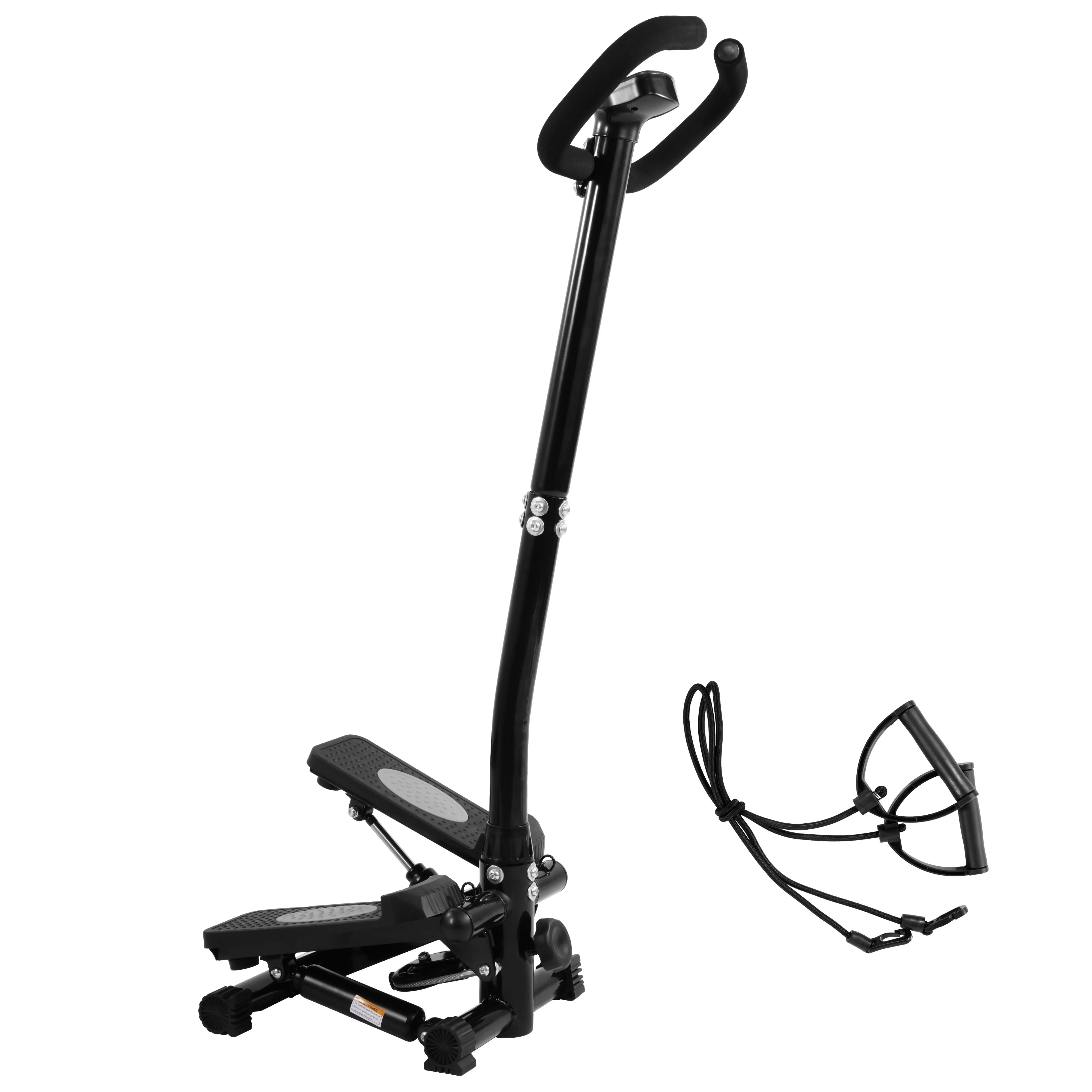BalanceFrom Mini Steppers with Handlebar, Stair Steeper with Resistance Bands, Portable Stepper Capable of Full-Body Exercise, Low Noise and Smooth, 330lbs Weight Capacity