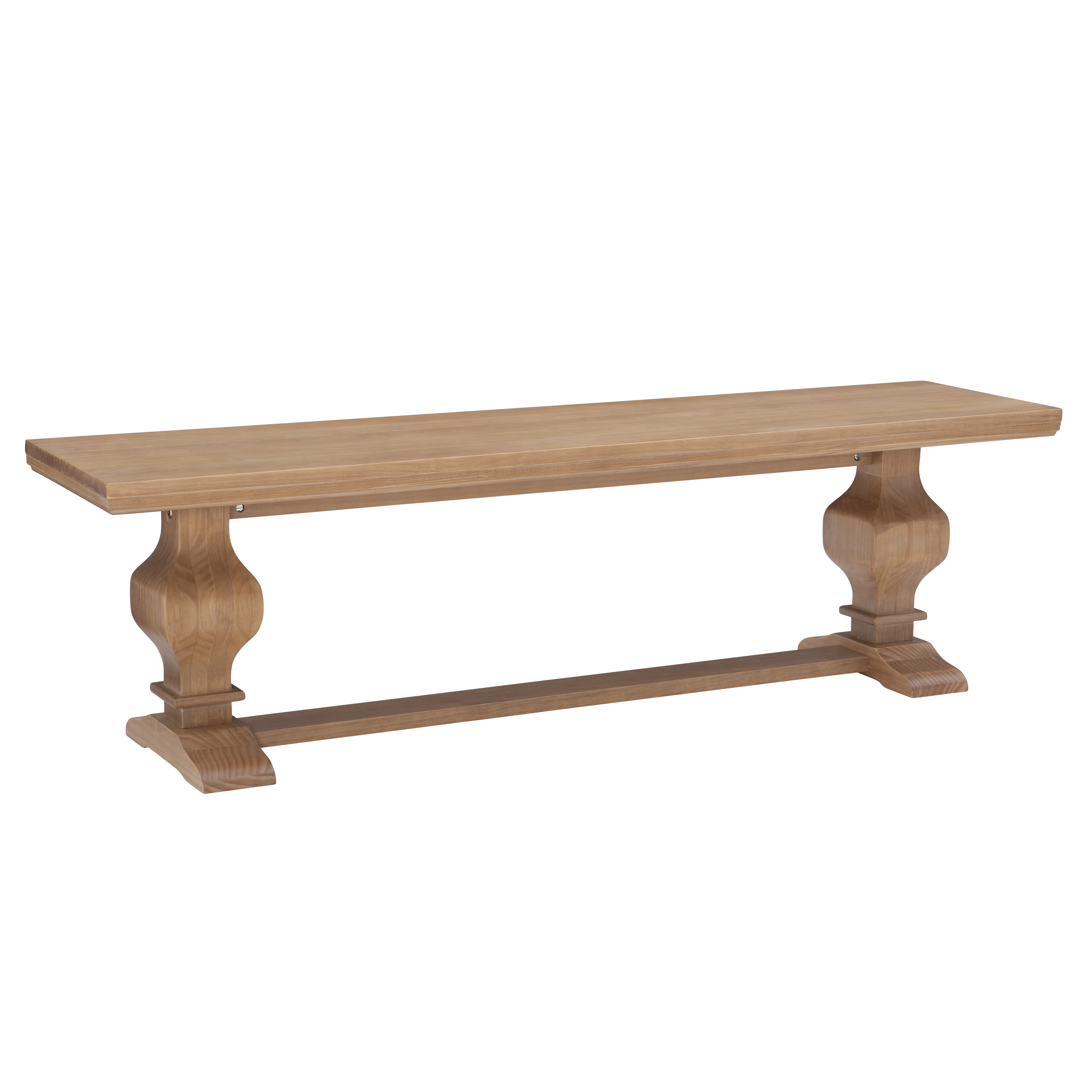 Balasco Dining Bench, Rustic Honey