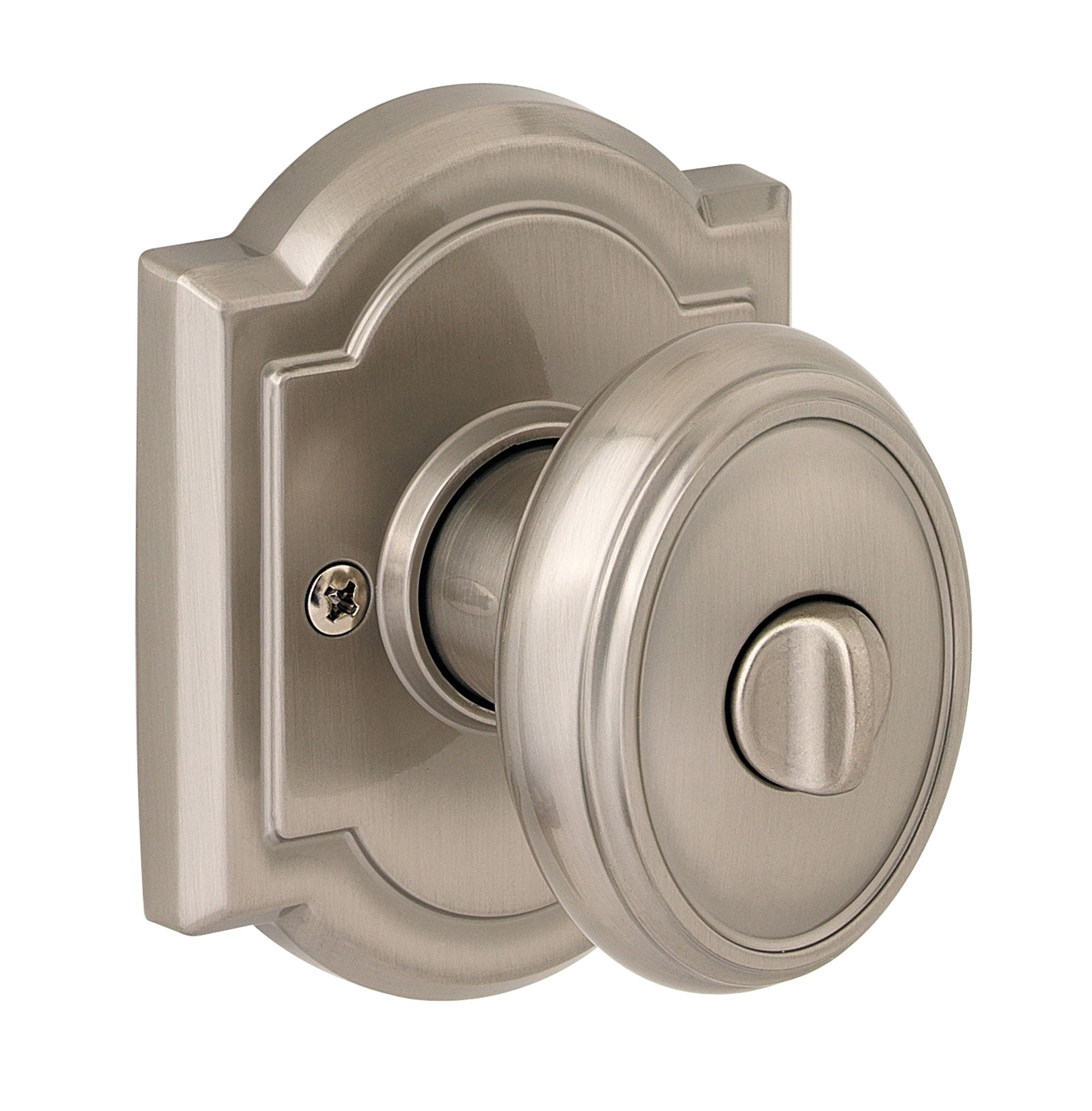 Baldwin Prestige Carnaby Half-Dummy Knob, Timeless Beauty Doorknob, Satin Nickel