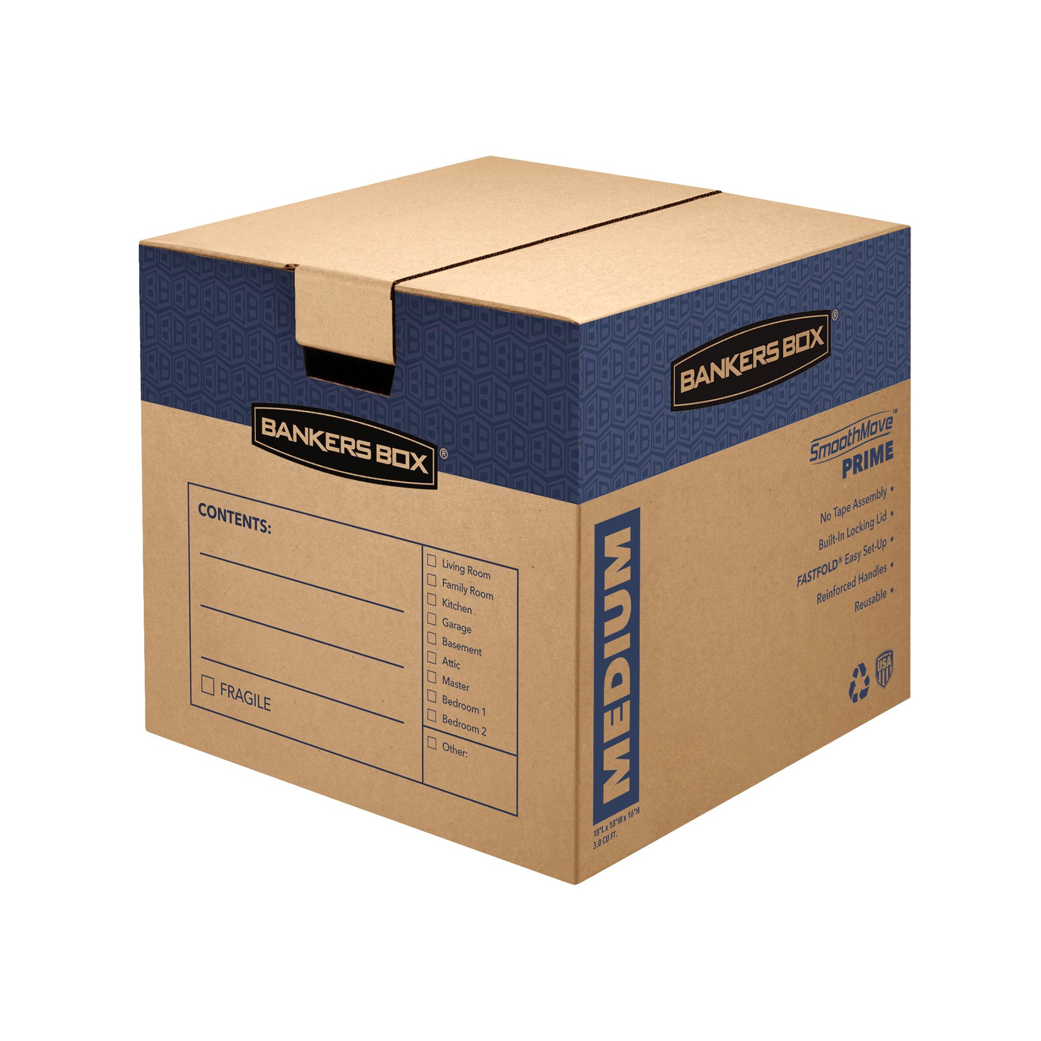 Bankers Box 8 Pack Medium Prime Moving Boxes