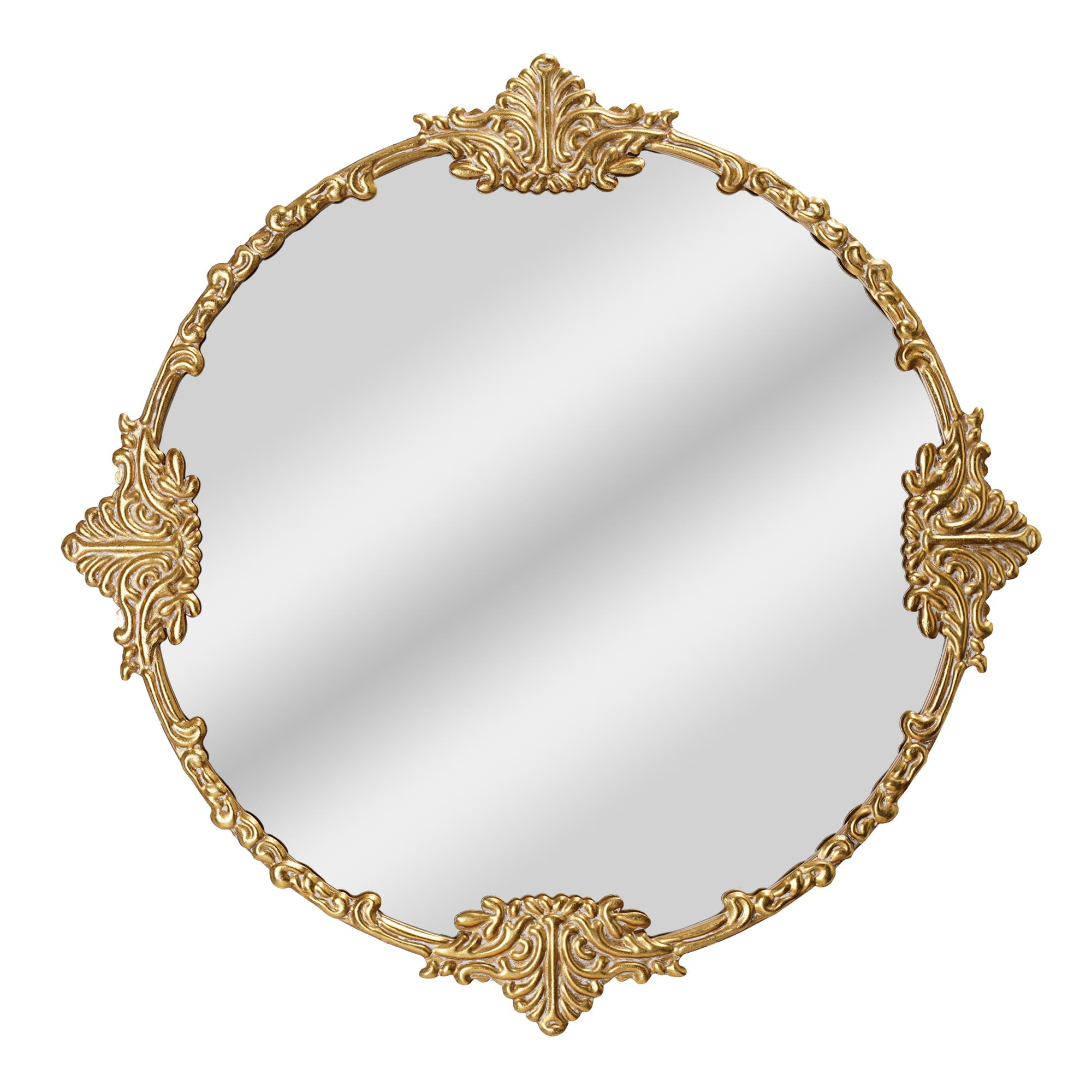 Beautiful Round Ornate Gold Frame Mirror 24" by Drew Barrymore