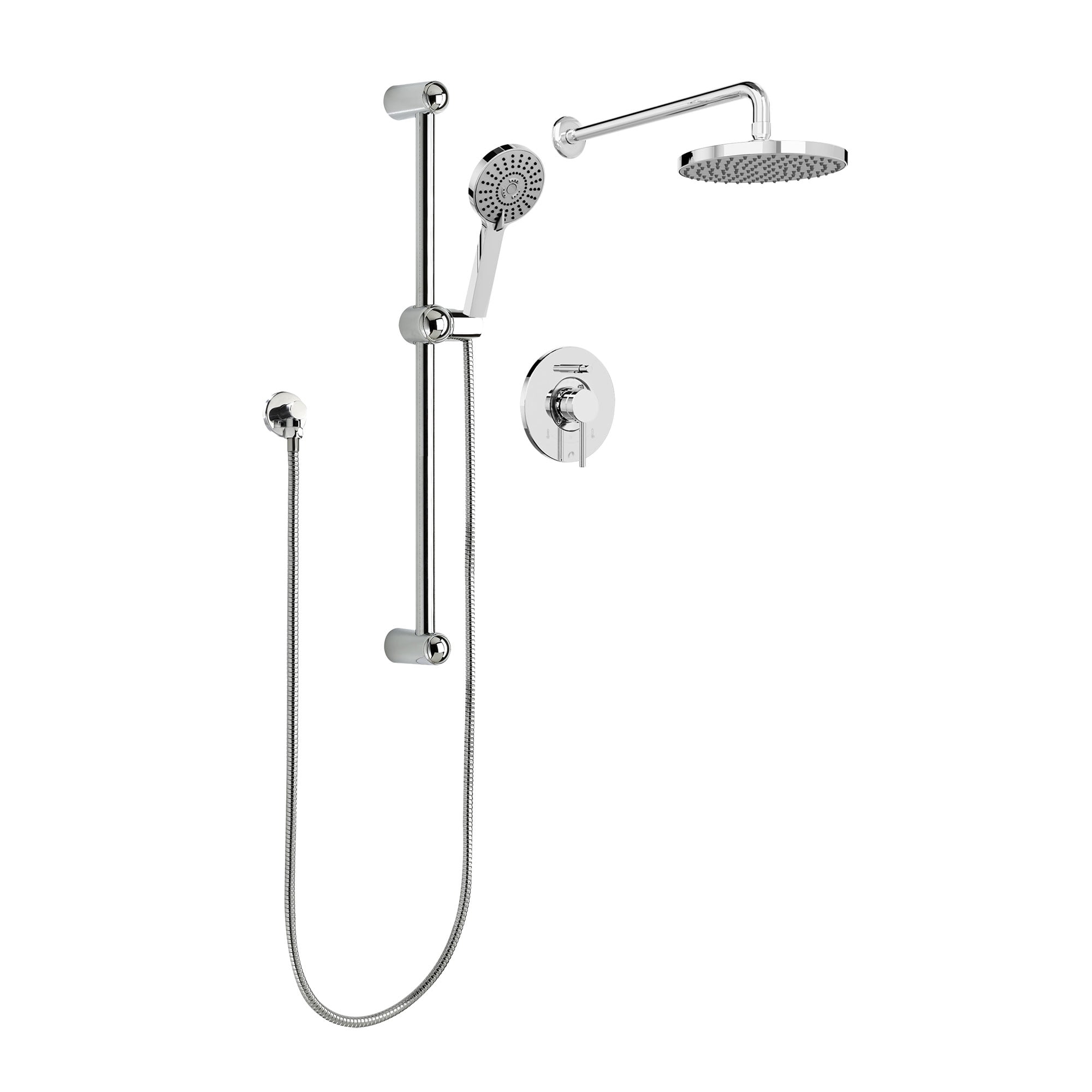 Belanger KIT-DEL130CCP Rain Pressure Balanced Round Shower System, Polished Chrome