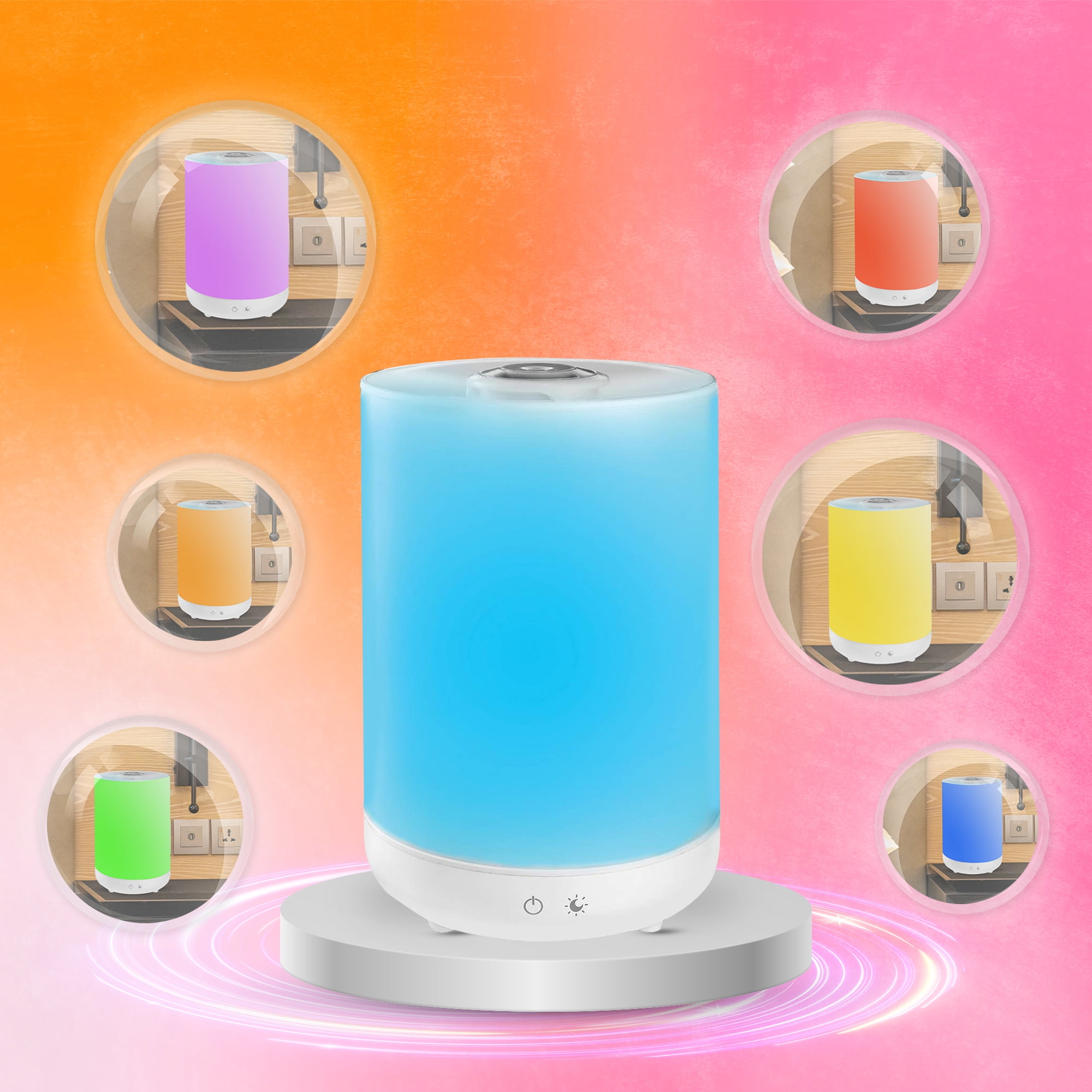 Bell + Howell Humidifier Essential Oil Aroma Diffuser 4L Cool Mist Air Humidifier for Room Top Fill Ultrasonic Multi-Color