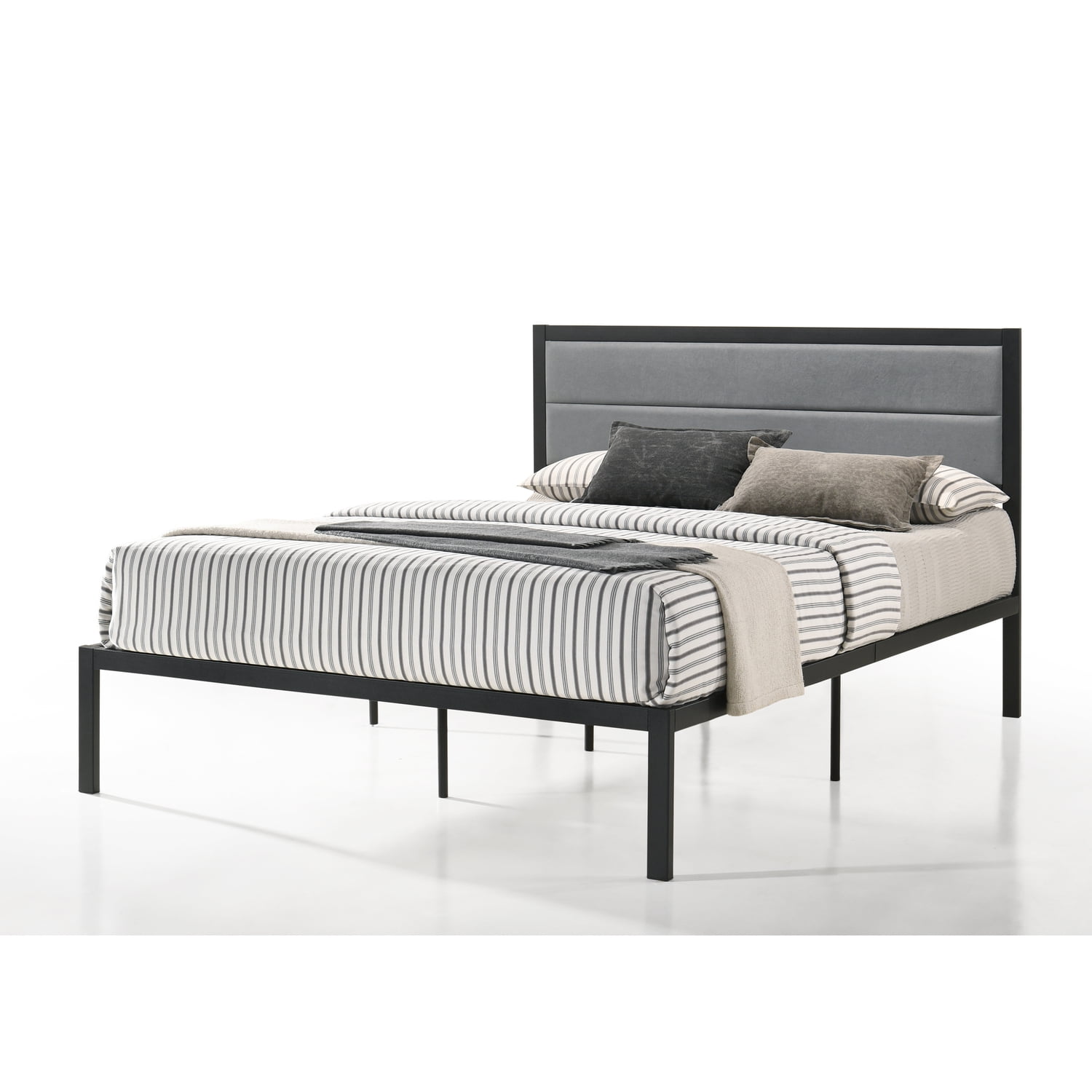 Belle Isle Furniture Highland Bed-Color:Black & Gray,Size:King