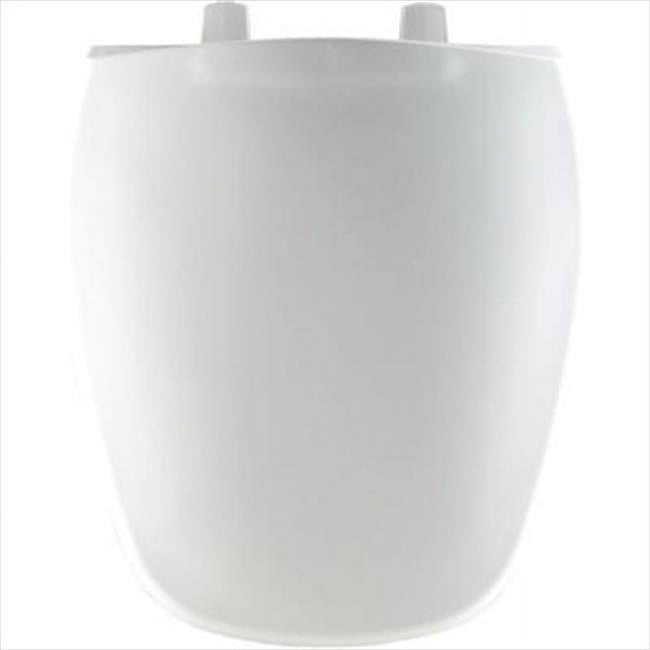 Bemis Round Plastic Toilet Seat in White fits Eljer Emblem with Top-Tite Hinge