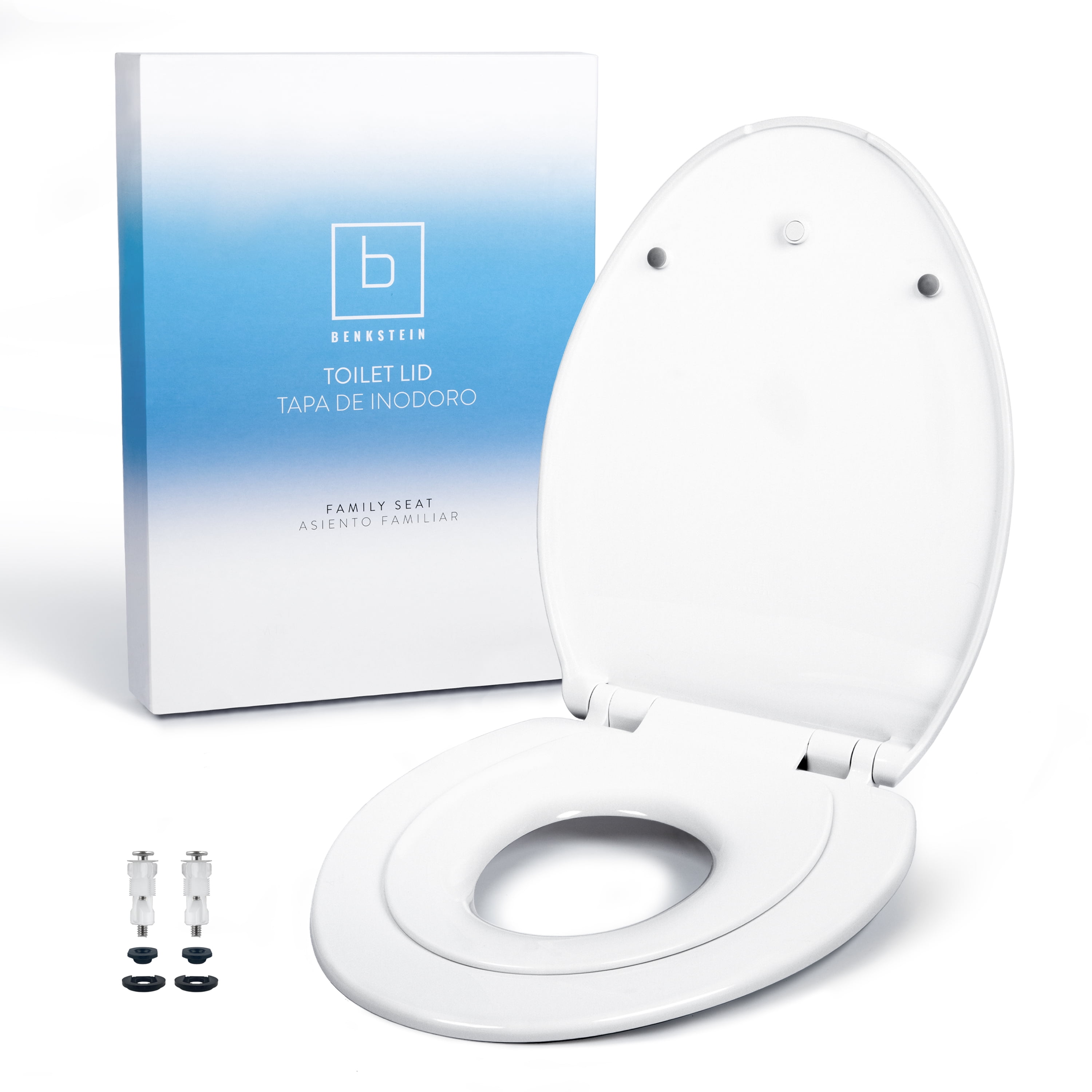 Benkstein® Elongated Toddler Toilet Seat - Potty Training Toilet - Toddler Potty - White