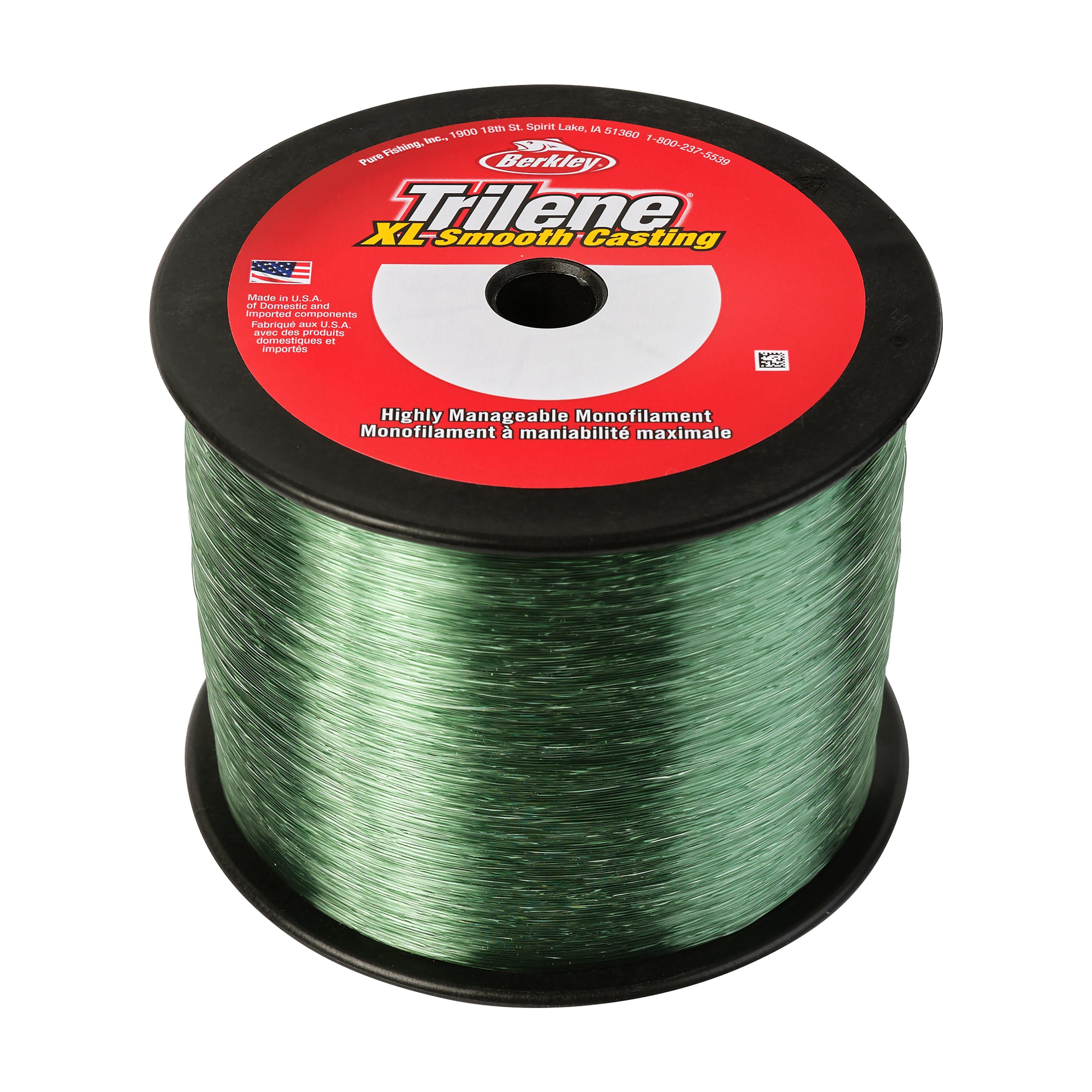Berkley Trilene® XL® Monofilament Fishing Line, Low-Vis Green, 12 lb Test Strength, 3000 yd