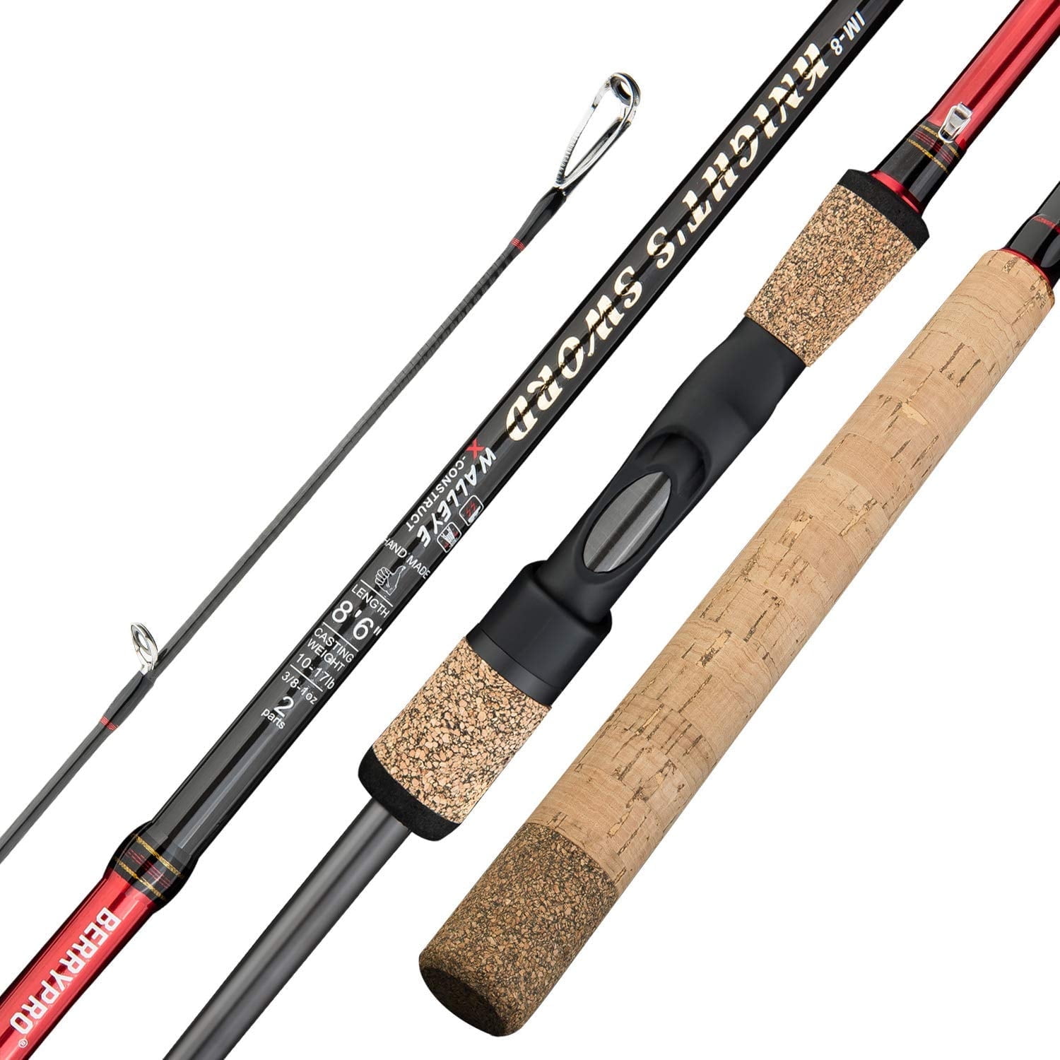Berrypro Fishing Rod Steelhead IM8 Carbon Walleye, (10 to 2 Piece)