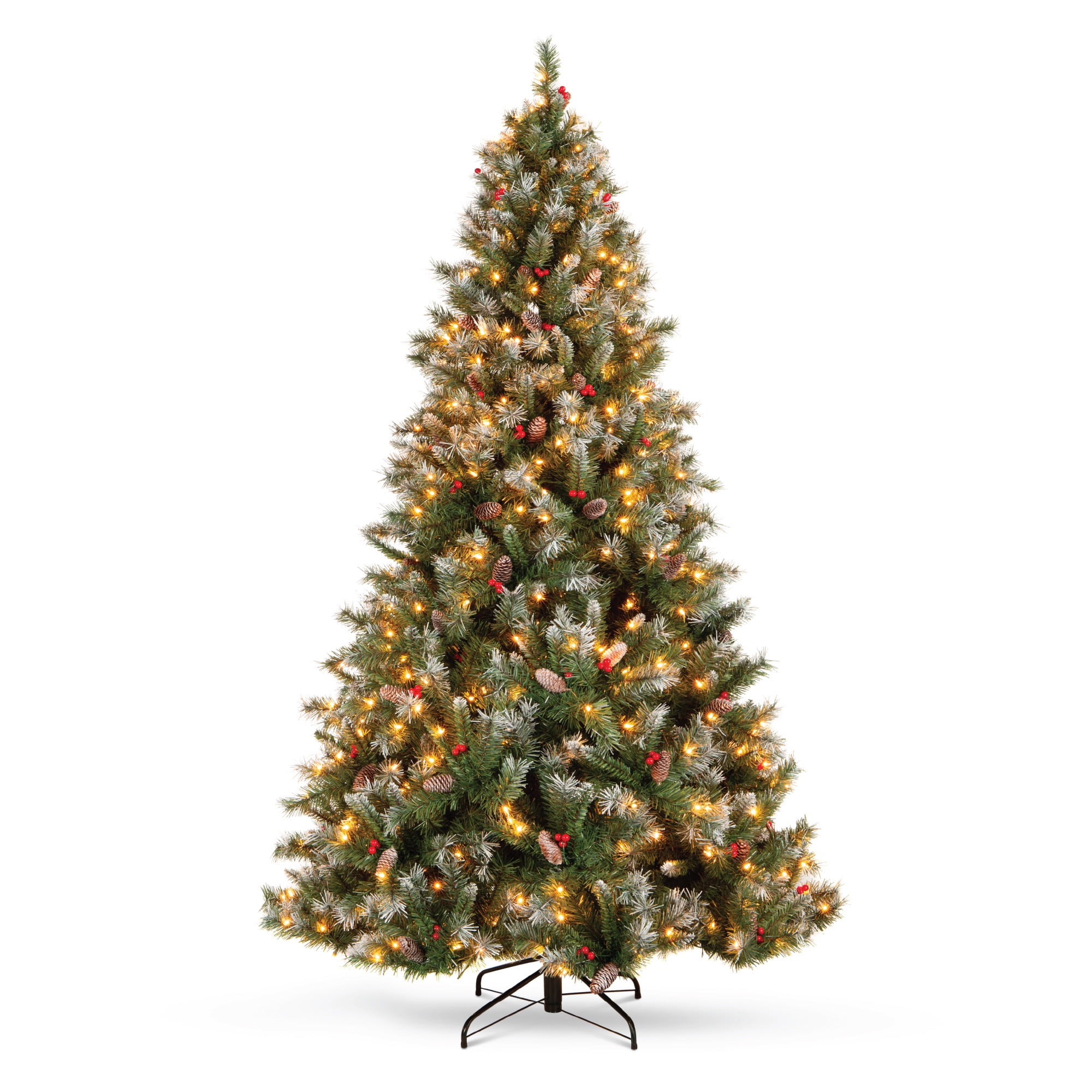 Best Choice Products 6ft Pre-Lit Pre-Decorated Holiday Christmas Tree w/ 818 Flocked Tips, 250 Lights, Base