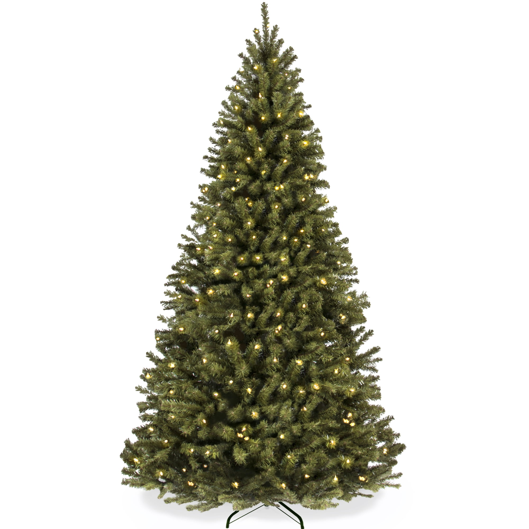 Best Choice Products Artificial Christmas Tree, 7.5ft Premium Pre-Lit Spruce Design, Dense Branches - Green Spruce