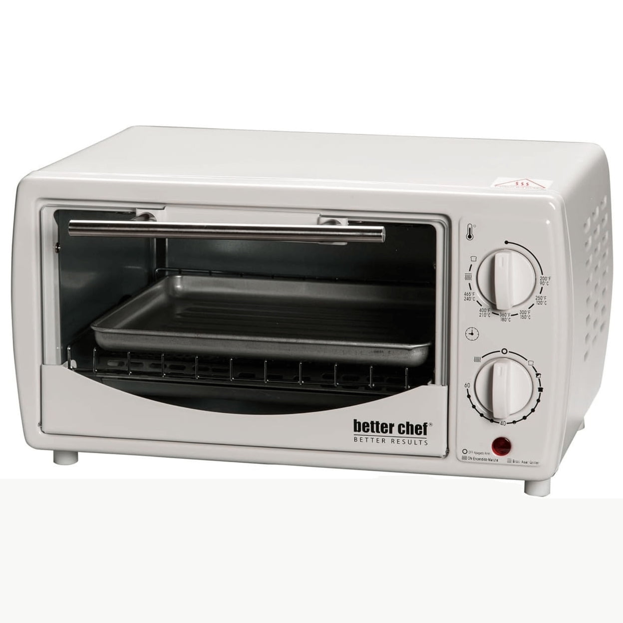 Better Chef 9 Liter Toaster Oven Broiler-White
